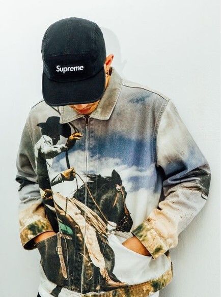 Supreme cowboy denim work jacket シュプリーム Supreme Cowboy Denim Work Jacket Multi Men's - SS17 - US