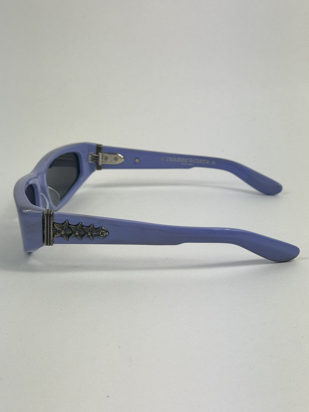 Chrome Hearts Lilac Sterling Silver Stars Hardware Roller Sunglasses RARE Size ONE SIZE - 4 Thumbnail