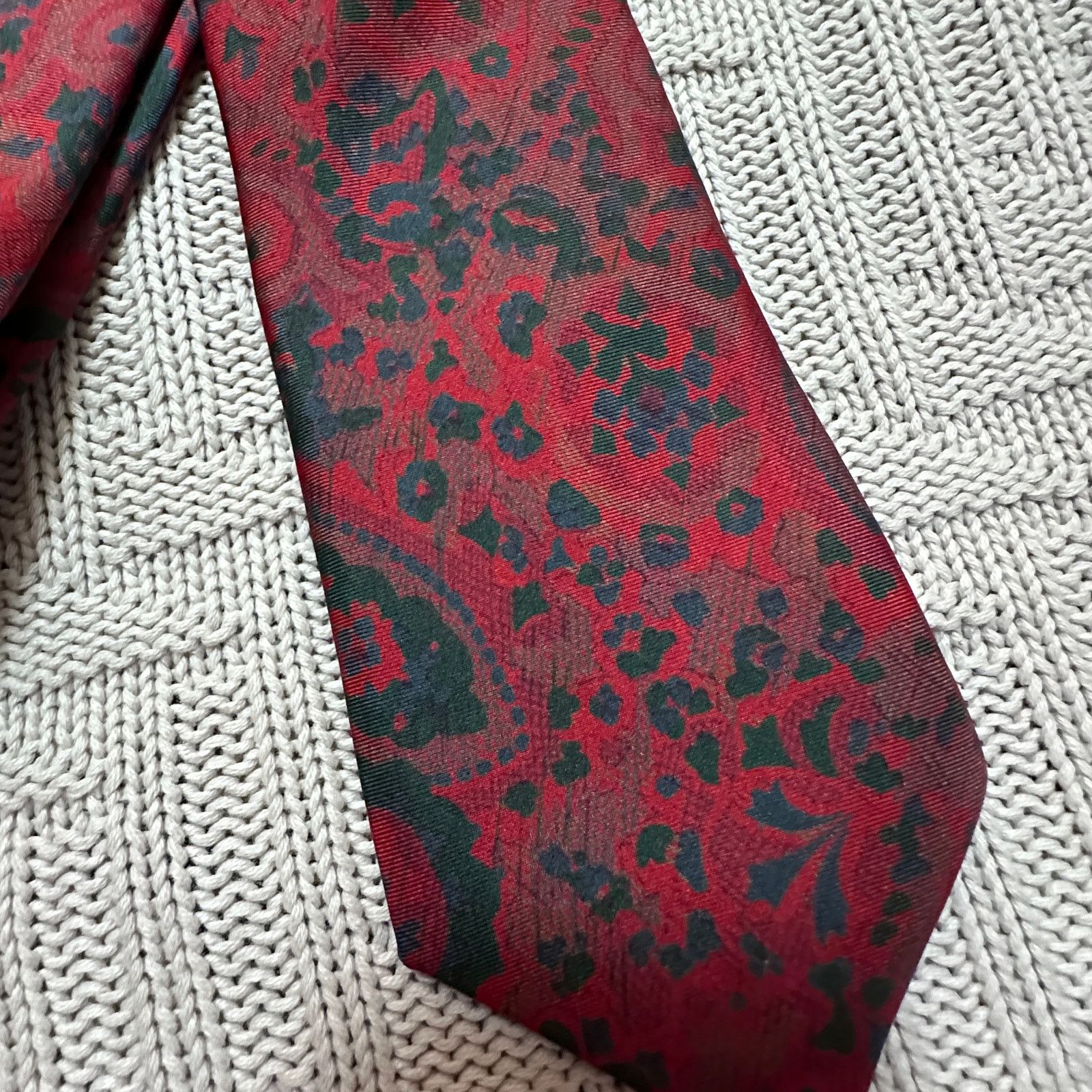 Vintage Vintage Phil Roberts red paisley silk tie Size ONE SIZE - 2 Thumbnail