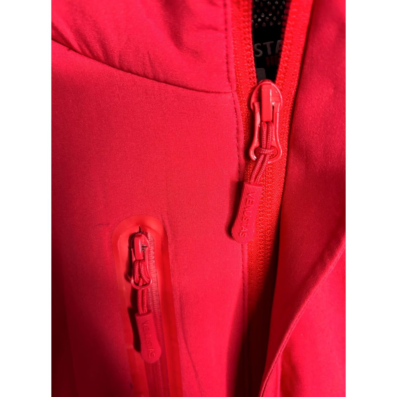 Vintage Venustas Heat Men’s Red Full Zip Heated Jacket W/Hood Size S - Regular Fit, Softshell, Logo, Zipper, Outdoor/Workwear Jacket Size US S / EU 44-46 / 1 - 5 Thumbnail