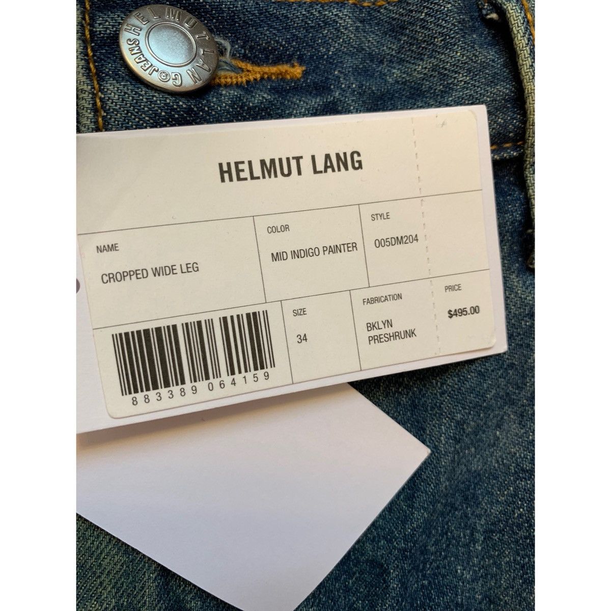 Helmut Lang HELMUT LANG CROPPED PAINT SPLATTER WIDE LEG JEANS Size US 34 / EU 50 - 14 Thumbnail