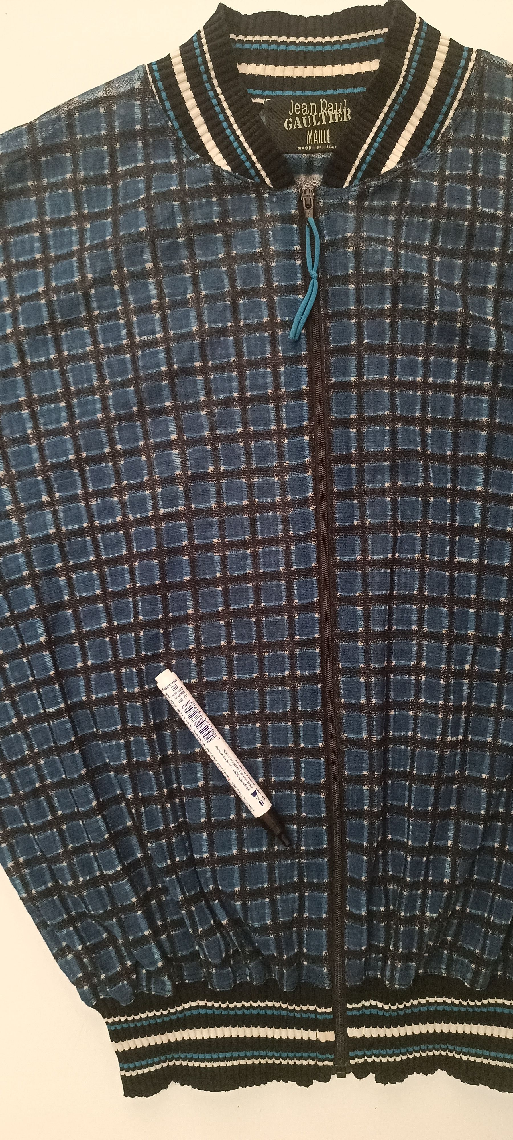 Jean Paul Gaultier SS1999 - Light jacket in nylon mesh with a checkered print Size US S / EU 44-46 / 1 - 4 Thumbnail