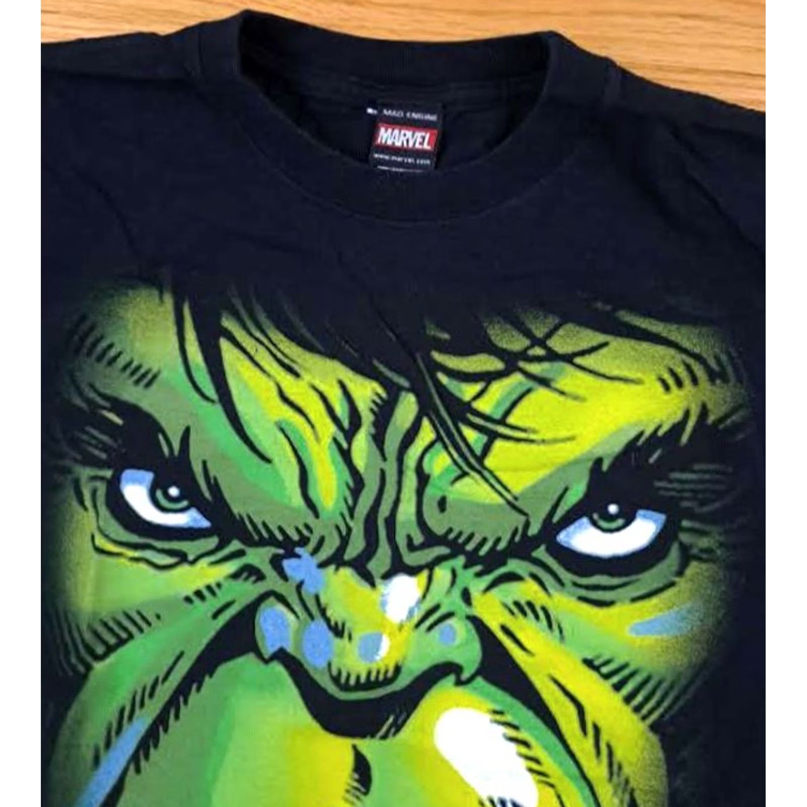 Vintage VINTAGE Pre- Owned Incredible Hulk Marvel Medium Mad Engine T-Shirt Mens Black M Graphic Incredible Hulk Print Short Sleeve Comics Shirt Size US M / EU 48-50 / 2 - 3 Thumbnail