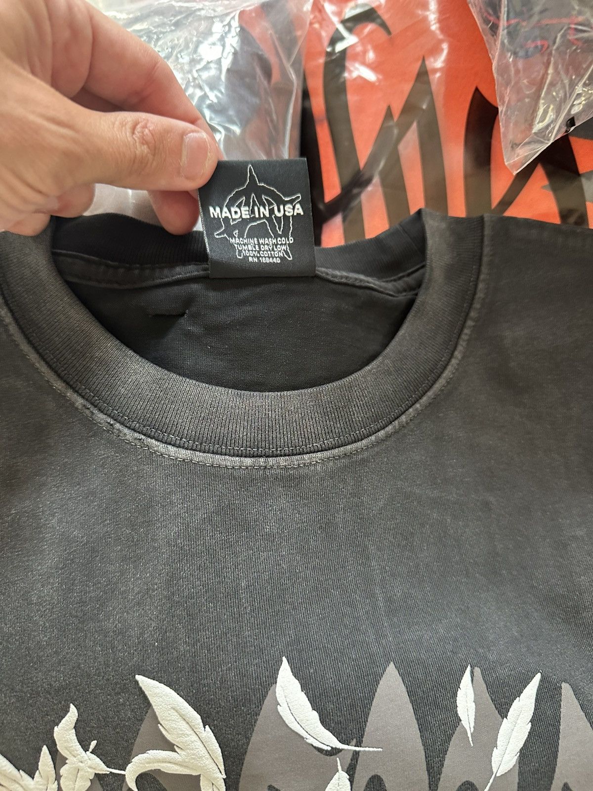 Revenge Dove Distressed Treated Tee Black Size US M / EU 48-50 / 2 - 4 Thumbnail