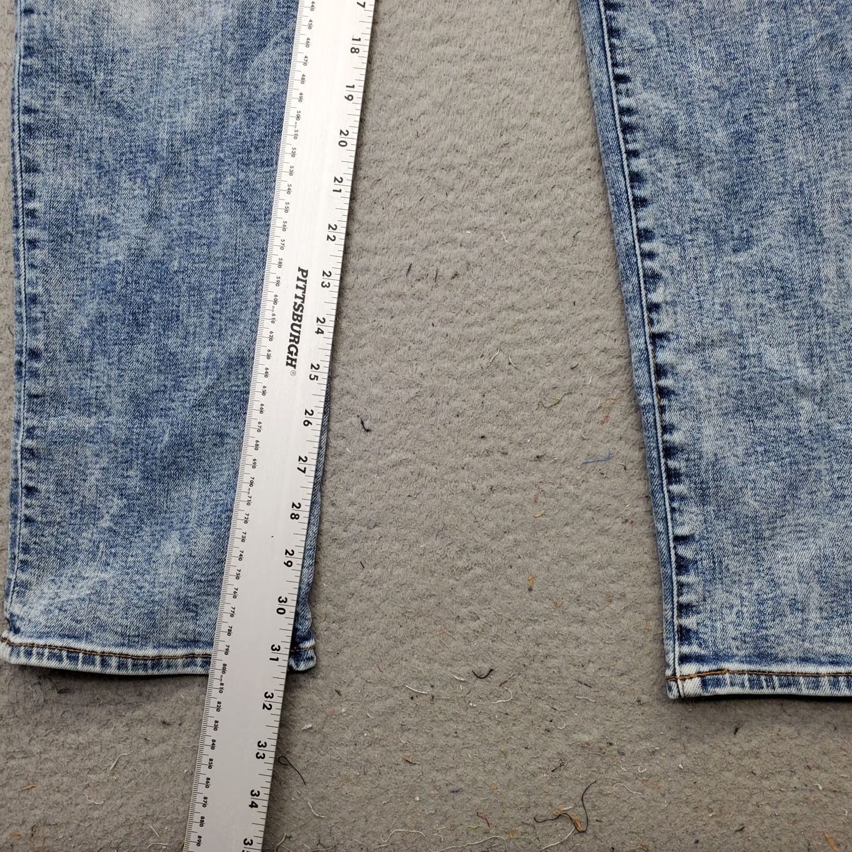 American Eagle Outfitters American Eagle Outfitters Straight Jeans Men 30/34 Blue Denim Slim Fit Acid Wash Size US 30 / EU 46 - 4 Thumbnail