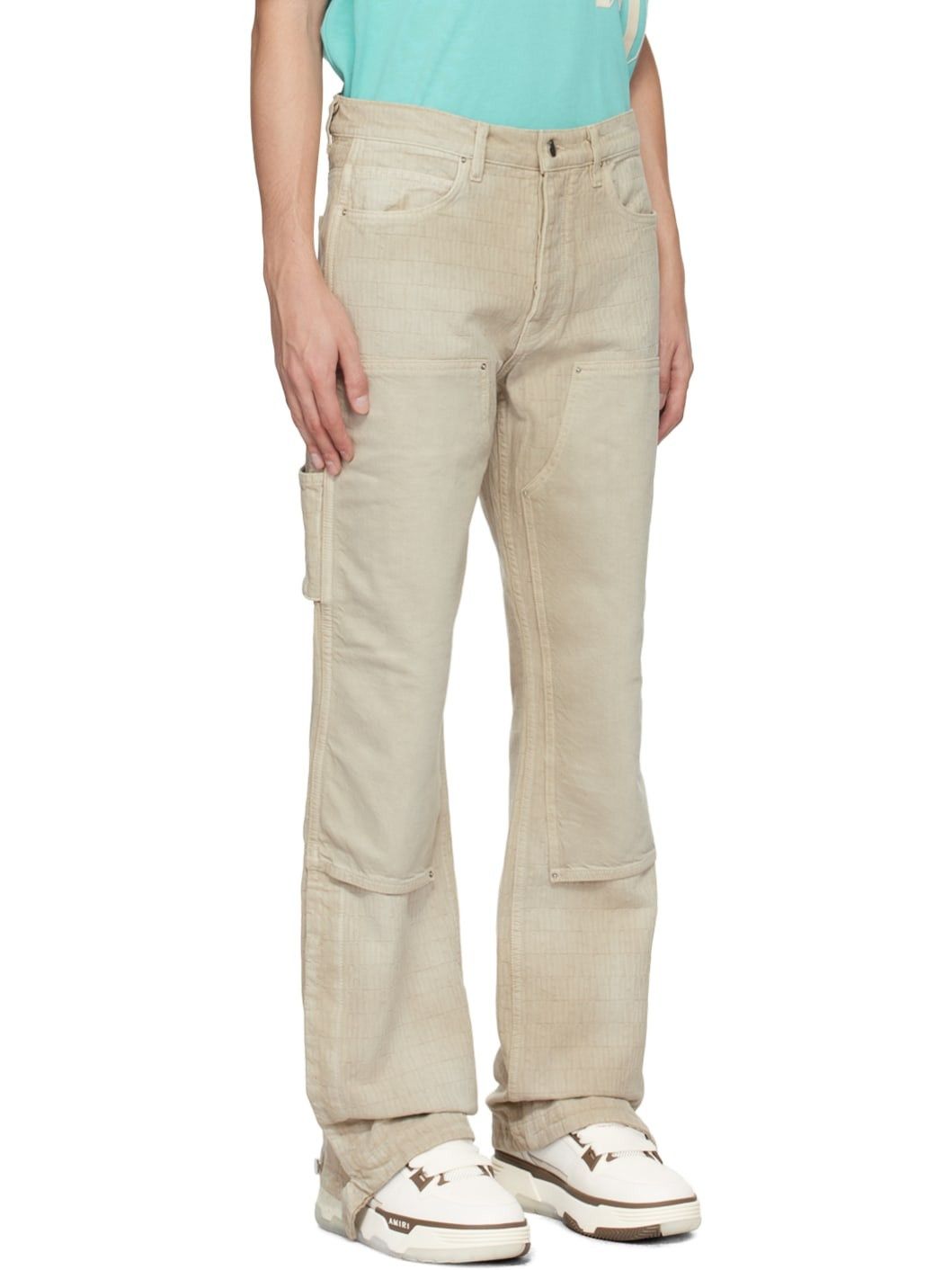 Amiri o1y0525 Cargo Denim Pant in Beige Size US 30 / EU 46 - 2 Thumbnail