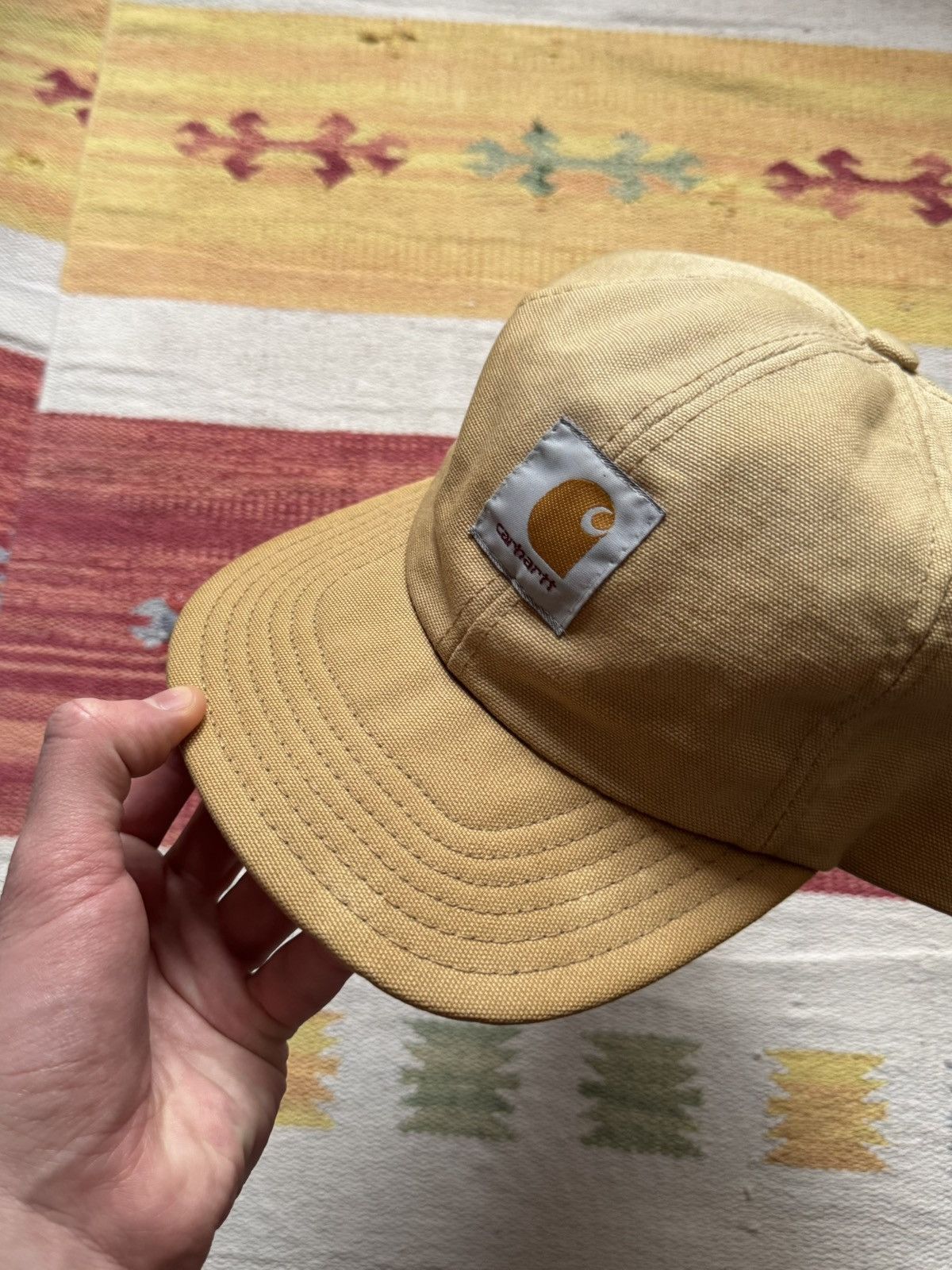Carhartt Vintage 00’s SUNFADED Carhartt Made In USA Canvas Brown Hat Size ONE SIZE - 5 Thumbnail