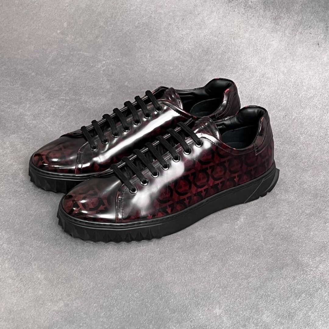 Salvatore Ferragamo Salvatore Ferragamo Retro Printed Lowtop Sneakers 8 Men Size US 8 / EU 41 - 1 Thumbnail