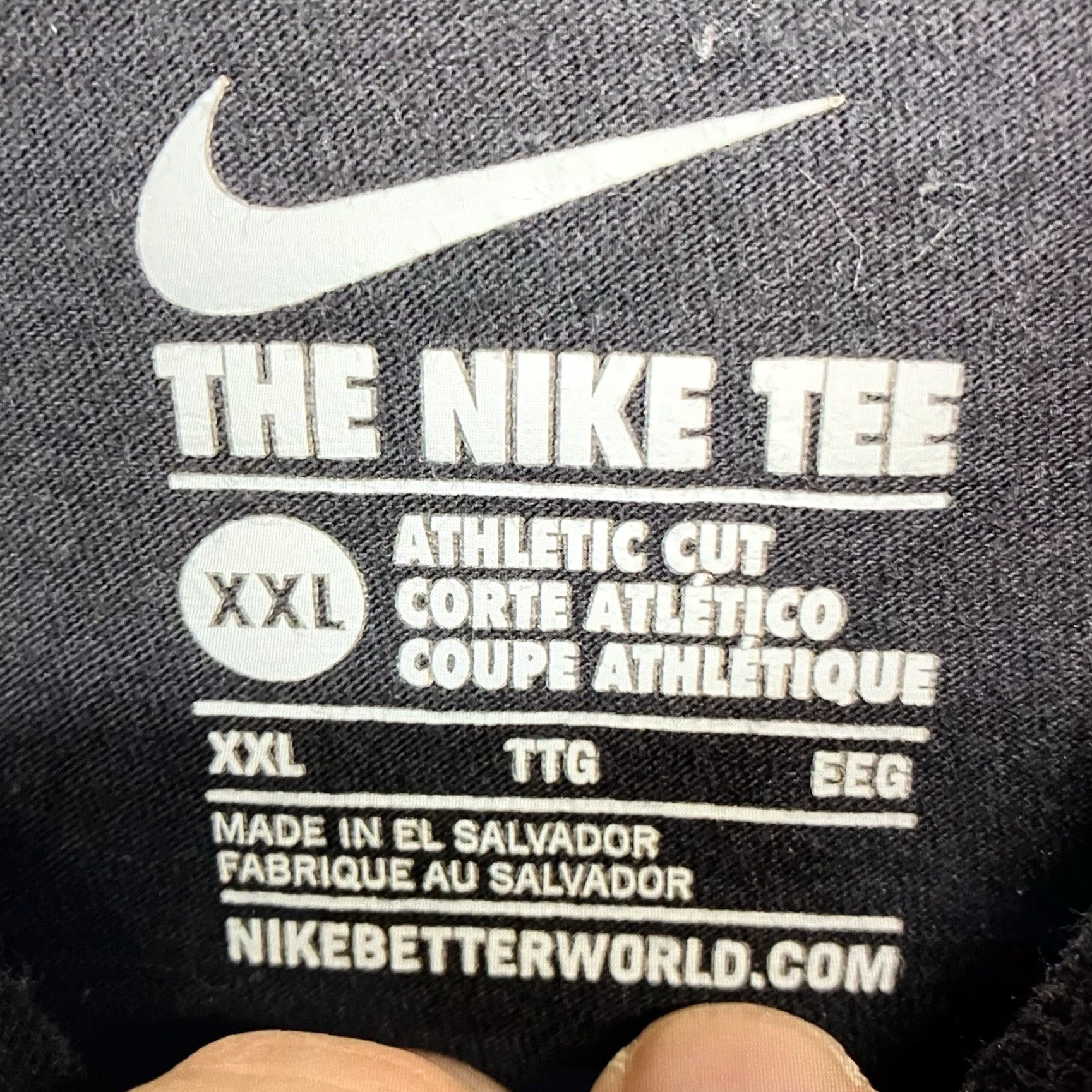 Nike VINTAGE Nike T-Shirt Men 2XL Black White Crew Neck Short Sleeve Cotton Retro 90s Streetwear Size US XXL / EU 58 / 5 - 3 Thumbnail