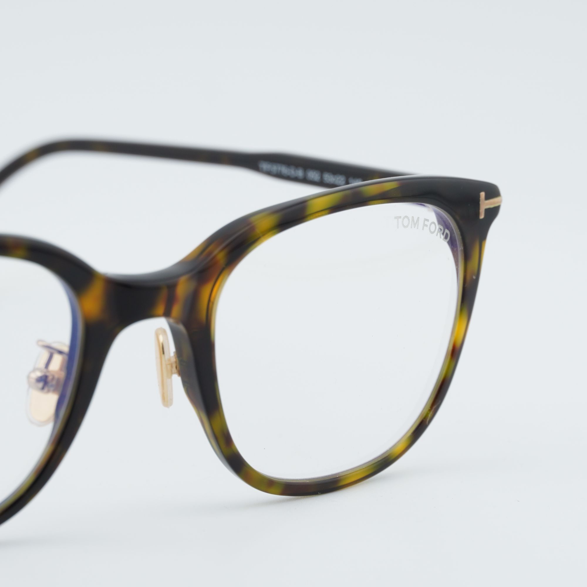 Tom Ford Tom Ford FT5776-D-B 052 Eyeglasses Havana 53mm Square Frame Size ONE SIZE - 8 Thumbnail