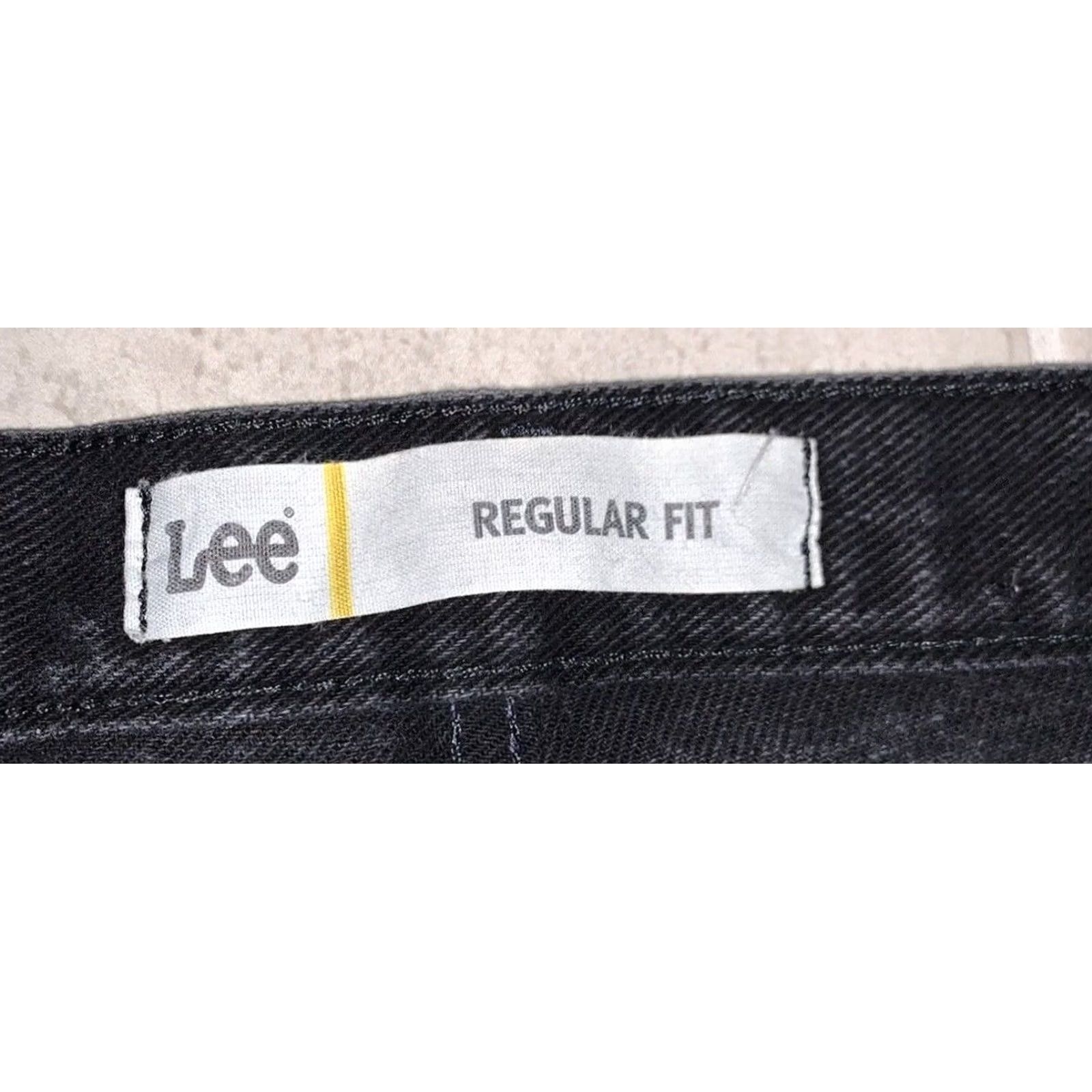 Lee Lee Regular Fit Jeans Black 42x30 Denim 5-Pocket Button Zip Mens Jeans Retro Vintage? Size US 42 / EU 58 - 5 Thumbnail