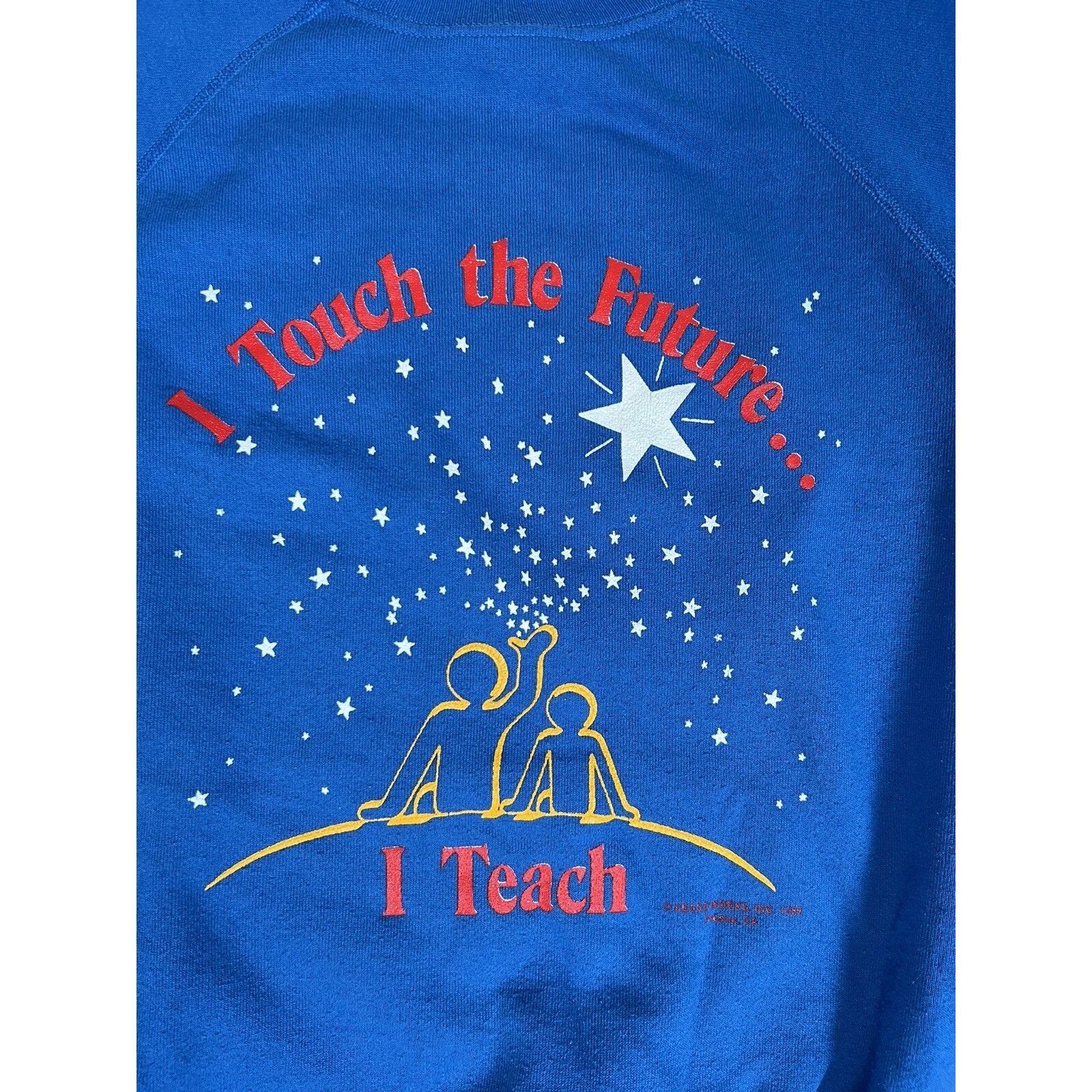 Vintage Vintage 80s Teacher Sweatshirt “I Touch The Future” 1989 Siz Size US L / EU 52-54 / 3 - 2 Thumbnail