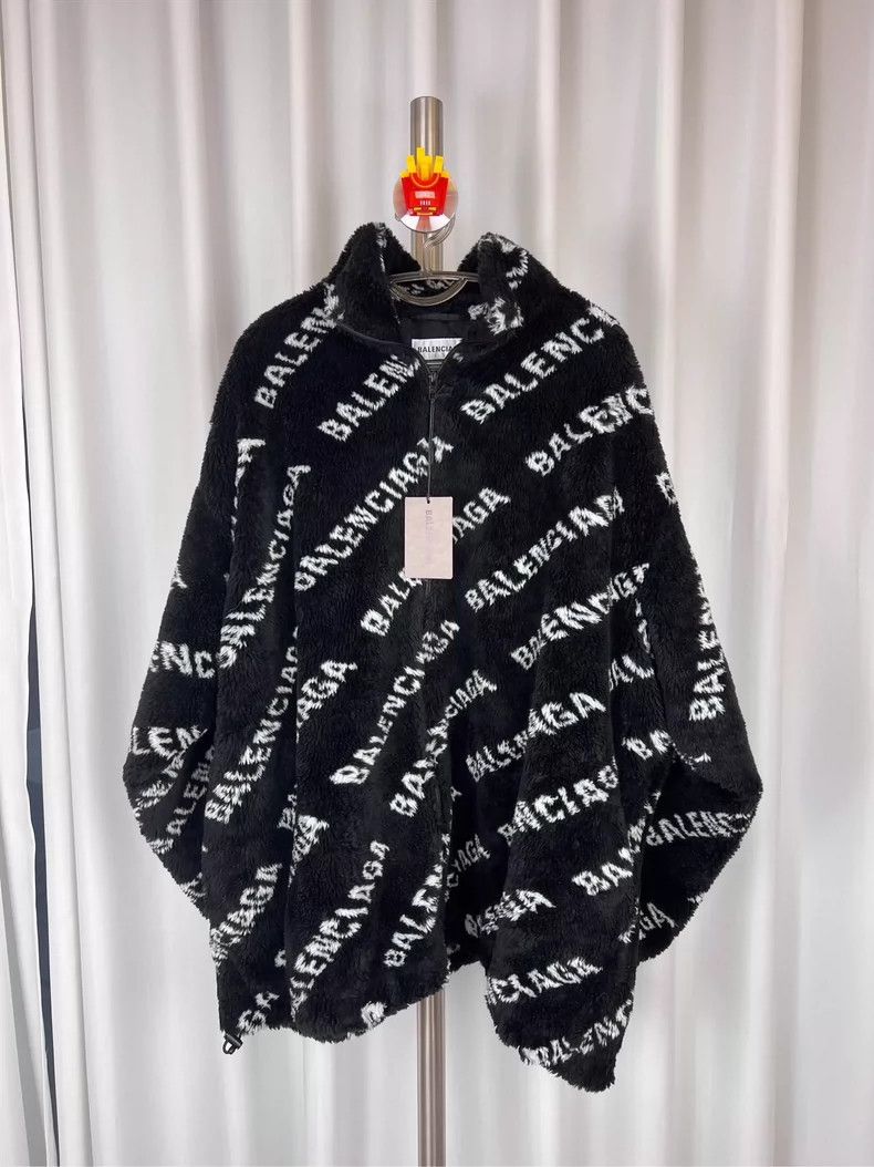 Balenciaga size 34 Full print bullet-screen polar fleece j