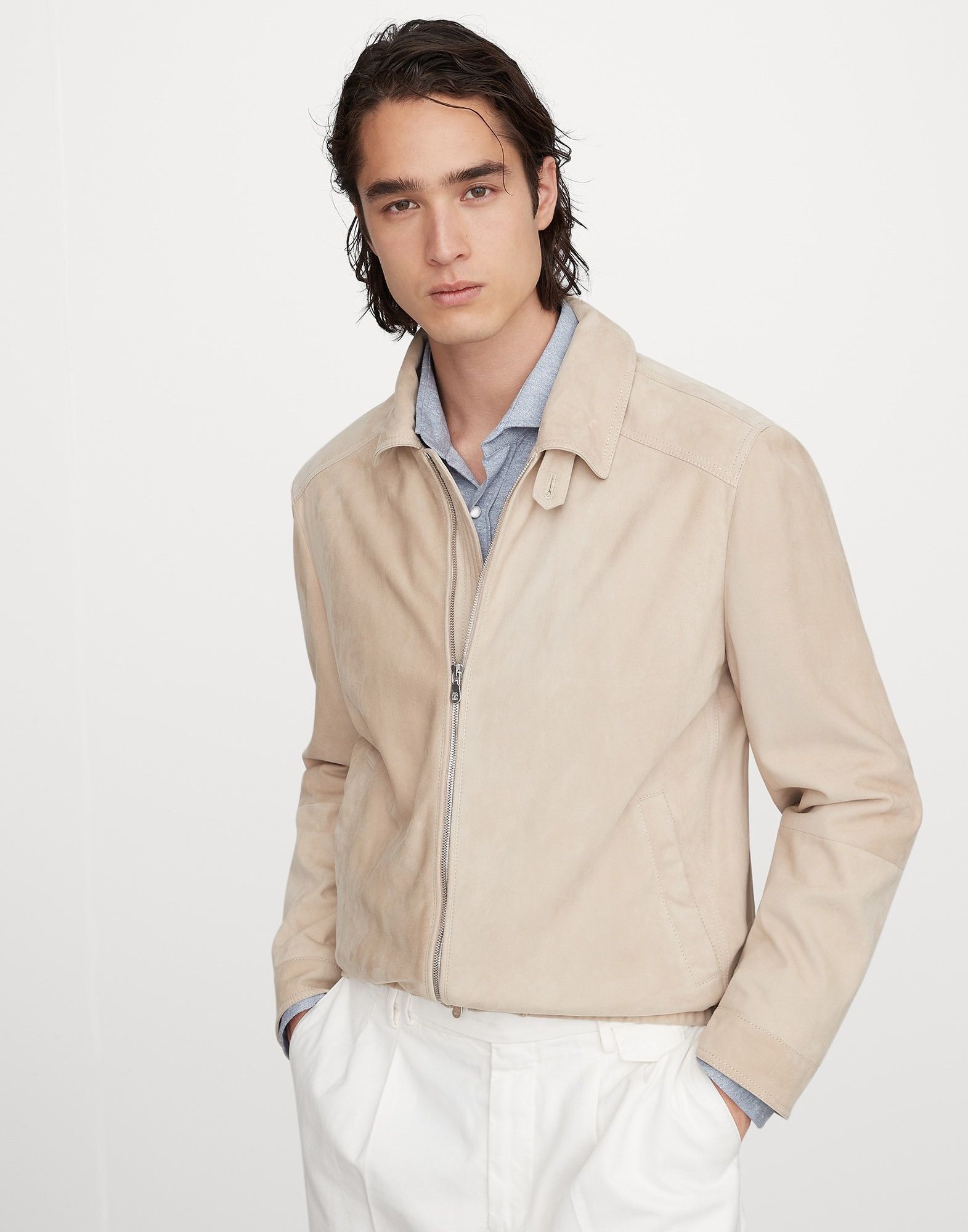 Brunello Cucinelli o1la1rc1a0425 Leather Jacket in Natural Size US L / EU 52-54 / 3 - 1 Thumbnail