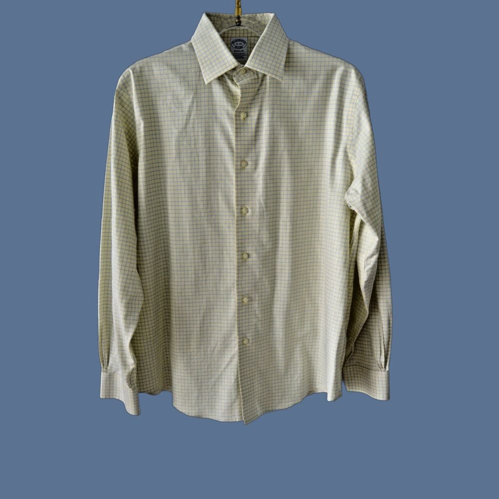 Brooks Brothers Brooks Brothers Regent Non-iron Shirt 16x35 Blue Yellow Check Shirt Dress Shirt Men Regular Long Sleeve Size US L / EU 52-54 / 3 - 1 Thumbnail
