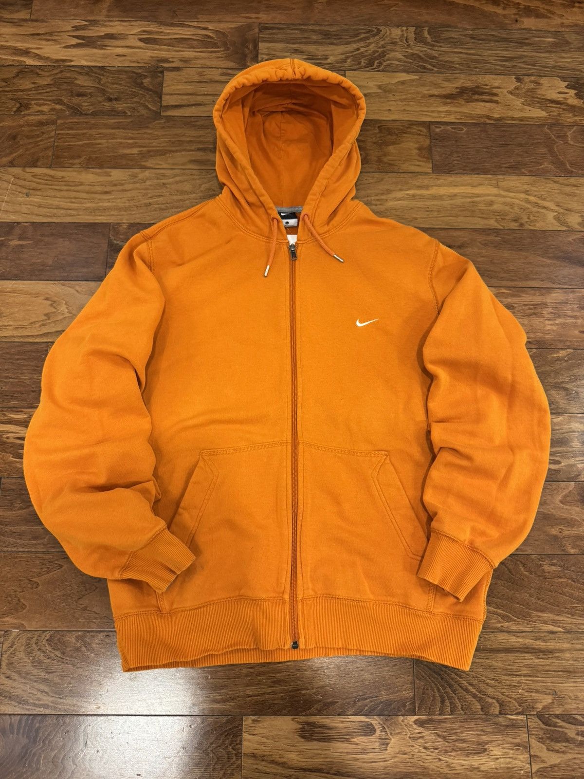 Nike Y2K Nike Essential Orange Full Zip Vintage Hoodie Size US L / EU 52-54 / 3 - 1 Thumbnail