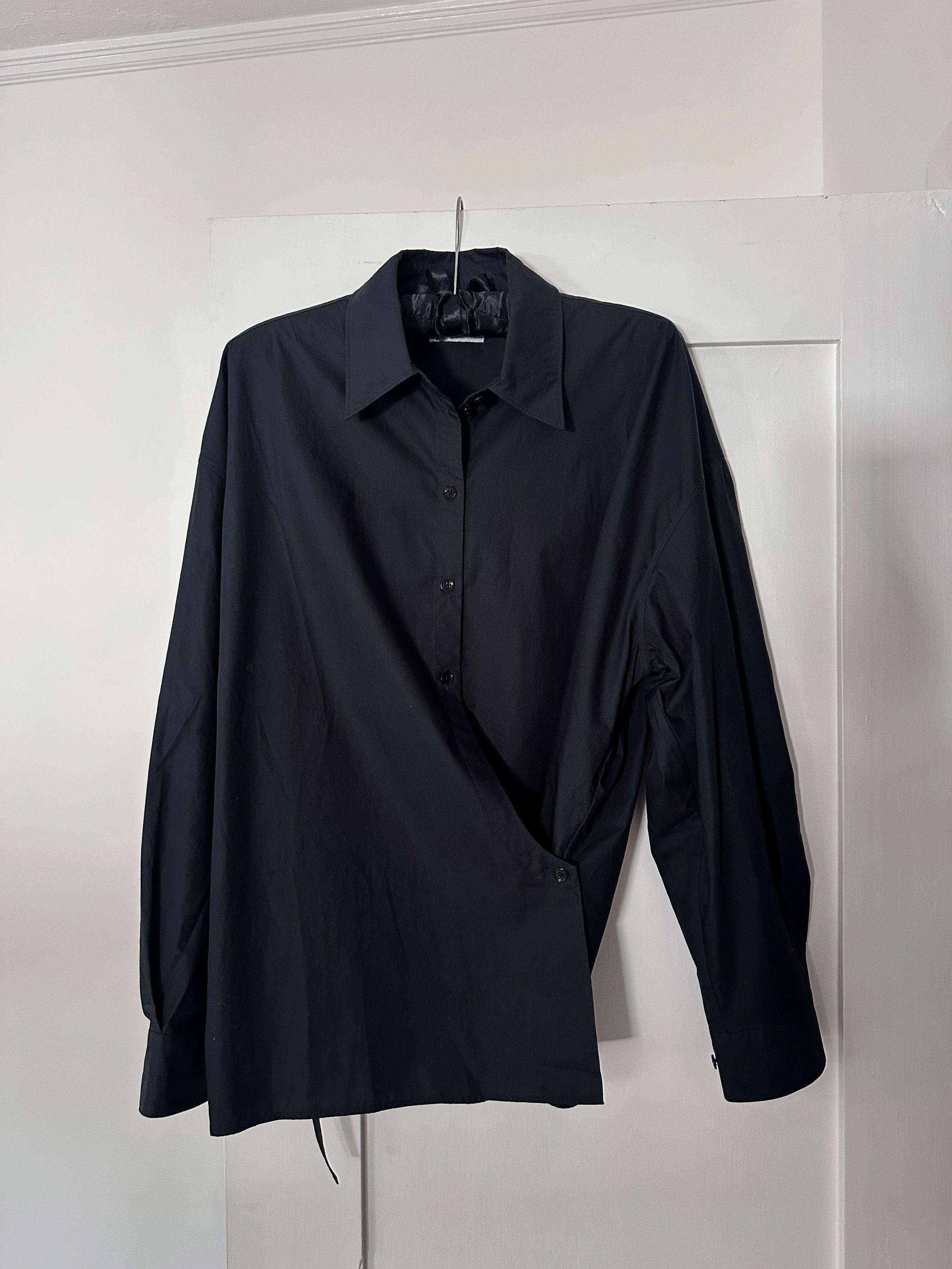 Lemaire LEMAIRE Twisted Shirt – Jet Black (Size S w Tag) Size S / US 4 / IT 40 - 1 Thumbnail