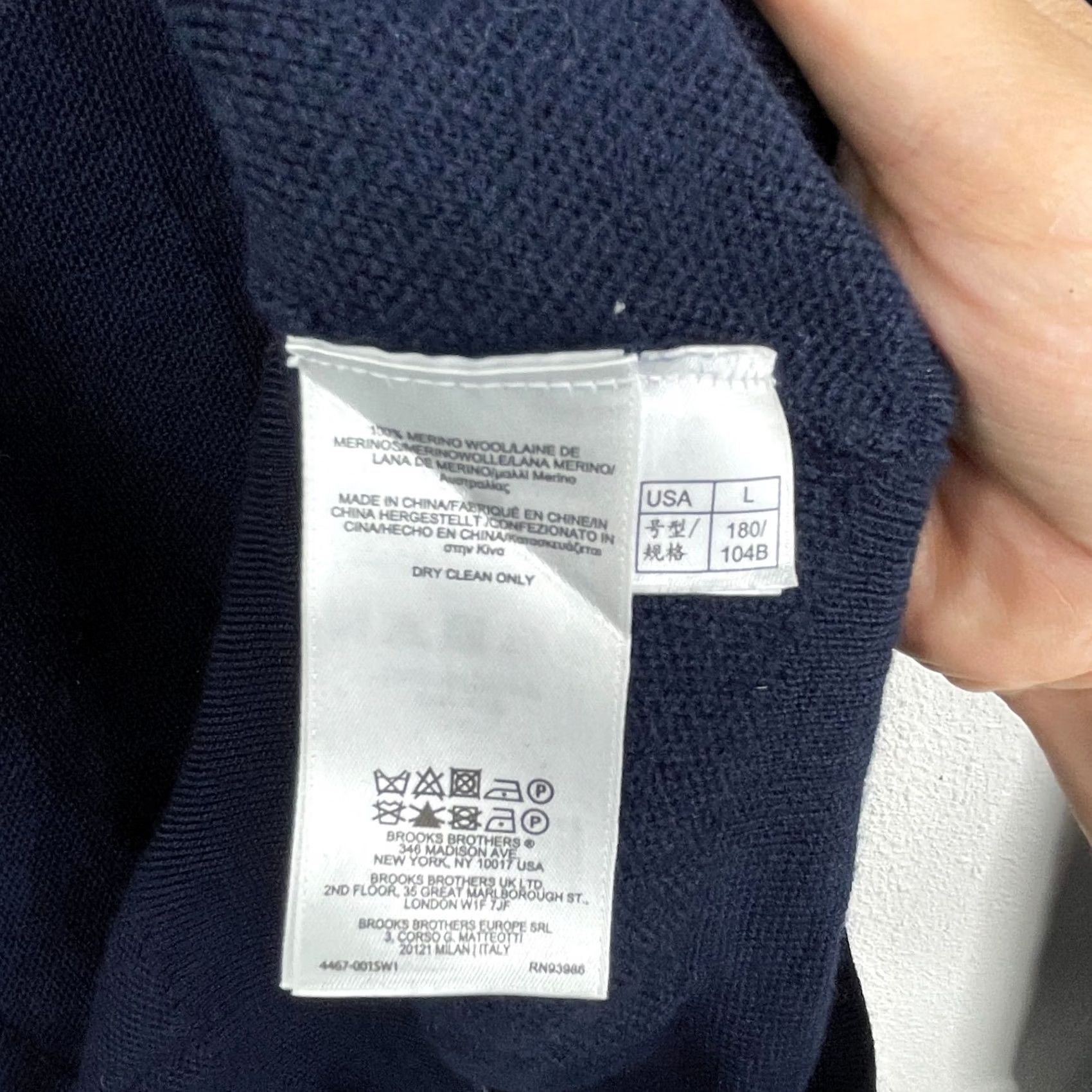 Brooks Brothers Brooks Brothers Men's Sweater 1/4 Zip Merino Wool Navy L Mock Neck Pullover Classic 100% Wool Size L Size US L / EU 52-54 / 3 - 6 Thumbnail