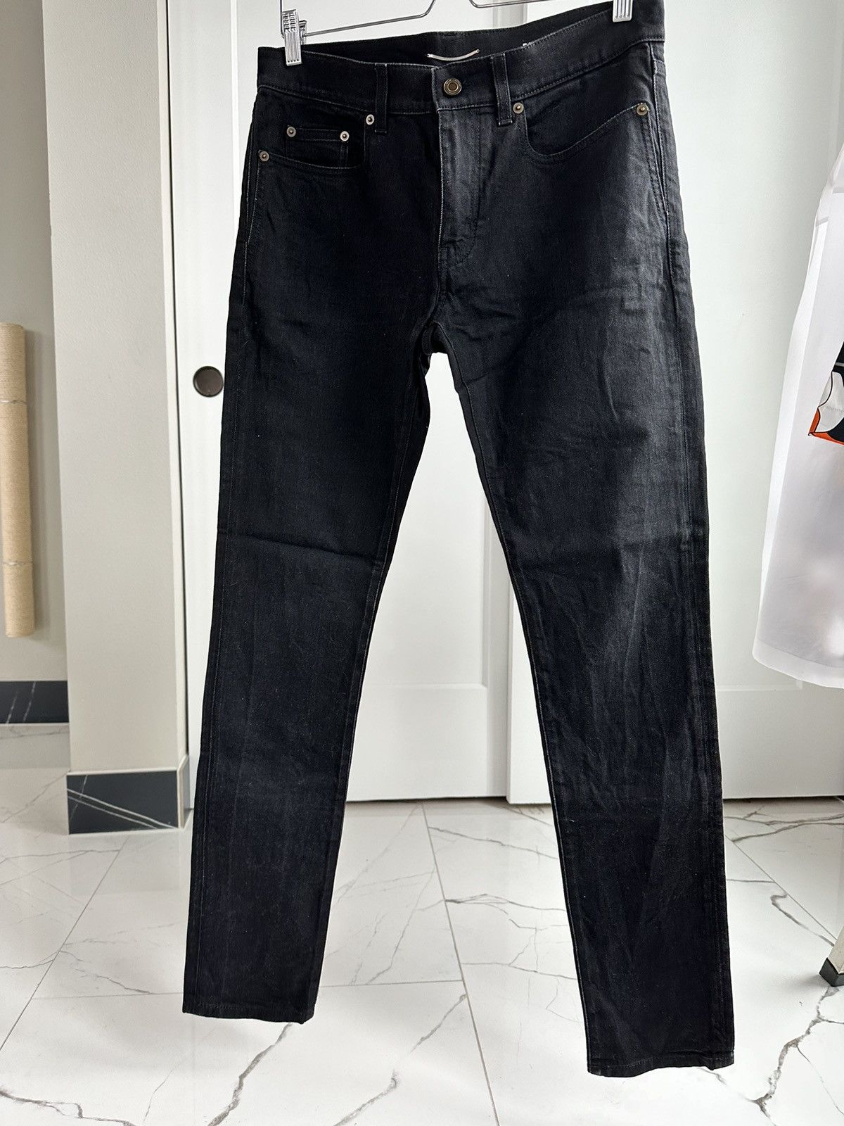 image of Saint Laurent Paris Black Denim Skinny, Men's (Size 32)