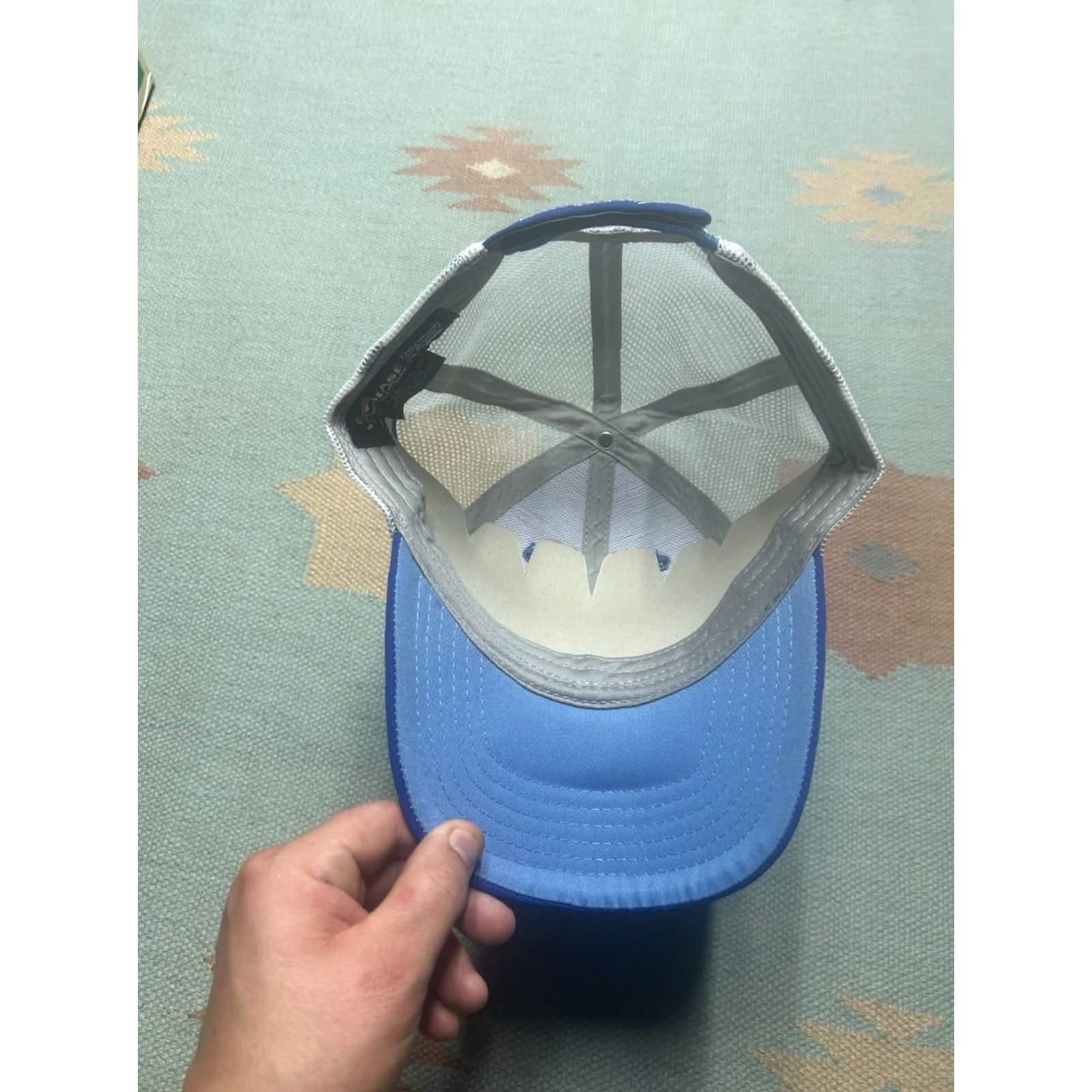 NASCAR VINTAGE Clint Bowyer Strapback hat cap nascar racing peak oil patch blue white Mens Adjustable Blue Nascar 90s Event Size ONE SIZE - 6 Thumbnail