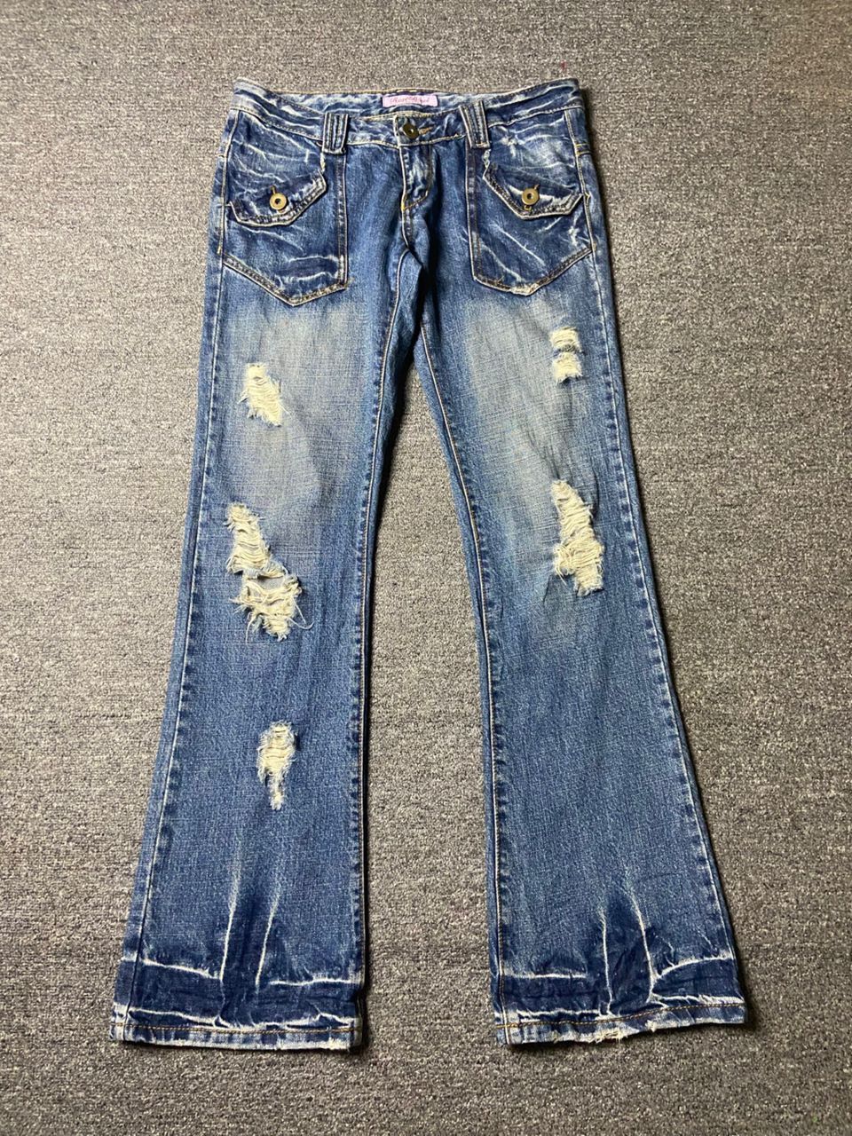 Japanese Brand Rose Bowl Distressed Ripped Jeans (172) Size 32" / US 10 / IT 46 - 1 Thumbnail