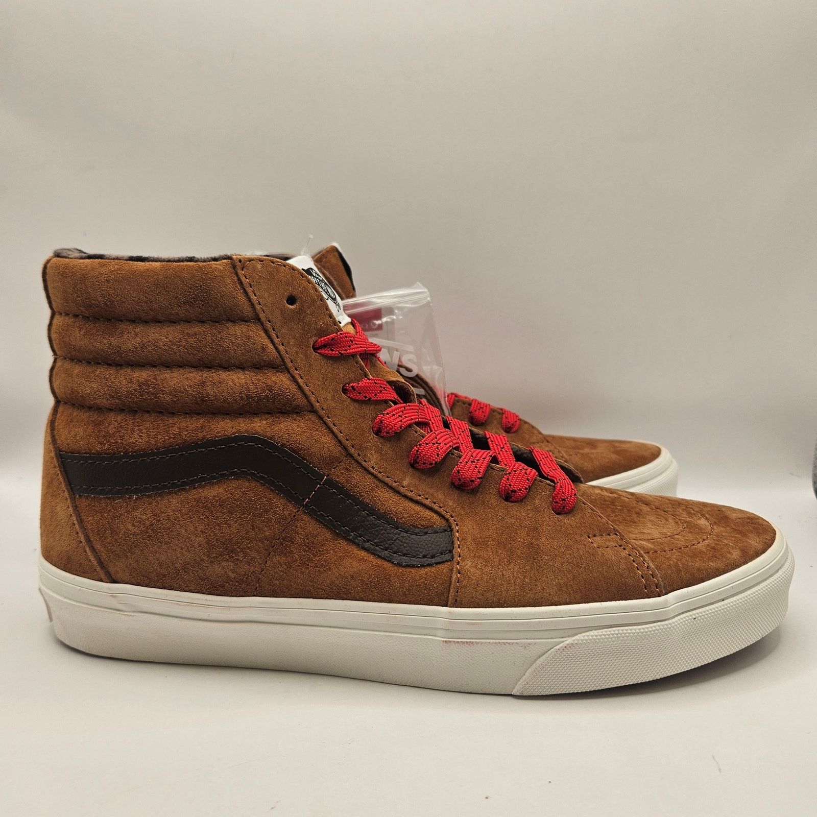 Vans VANS MEN'S 8 SK8 HI PIG SUEDE PLAID GLAZED GINGER BROWN NWOB Size US 8 / EU 41 - 5 Thumbnail