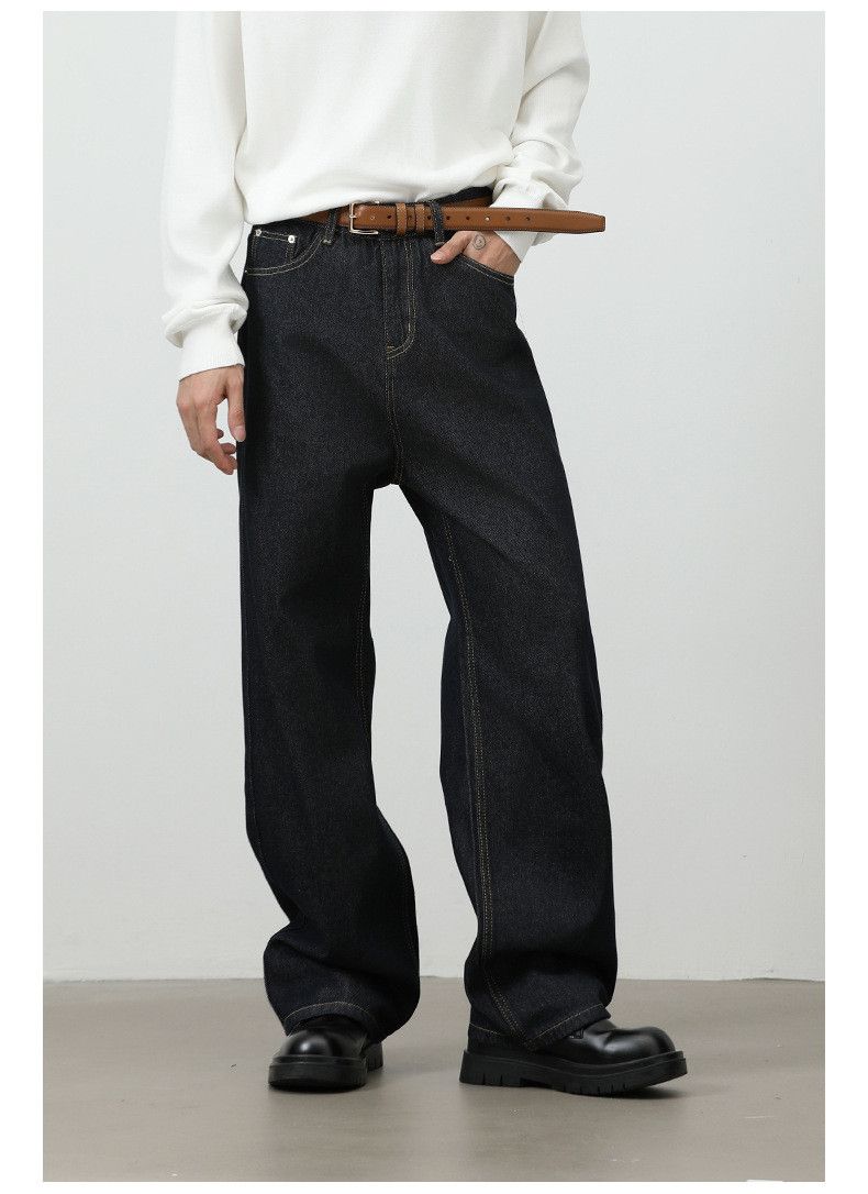 Japanese Brand American retro men's loose casual straight wide-leg jeans Size US 32 / EU 48 - 2 Thumbnail