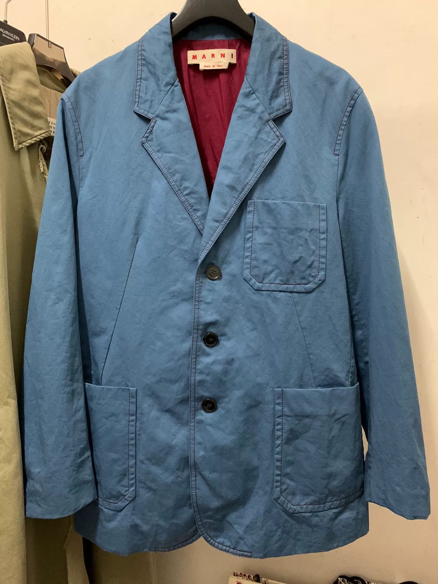 Marni Vintage Baby Blue Work Jacket by Marni Size US M / EU 48-50 / 2 - 1 Thumbnail