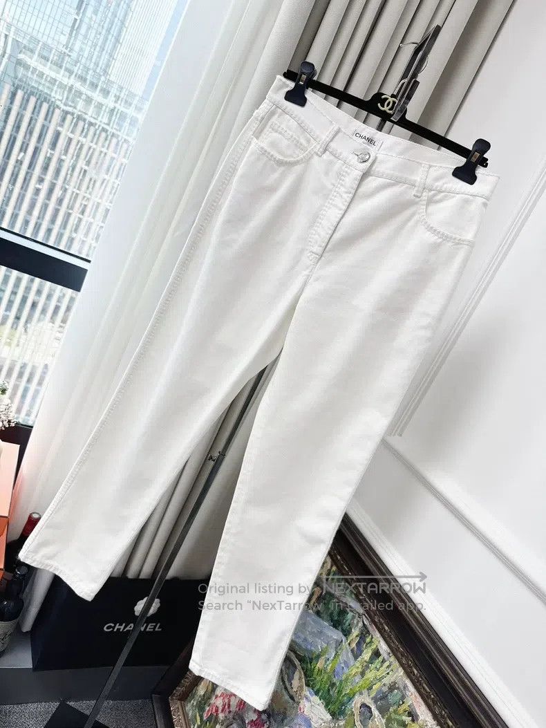 Chanel White C-pocket jeans