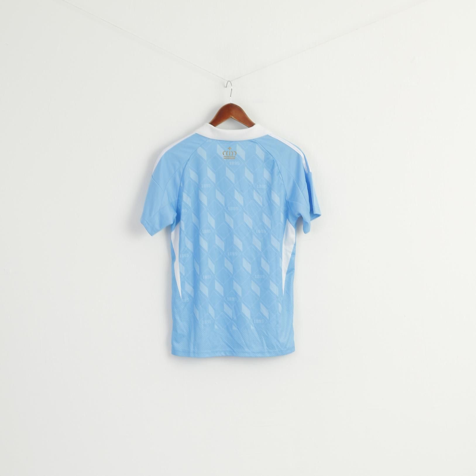Adidas Adidas Men S Shirt Blue Shiny 1895 Royal Belgian 8844 Size US S / EU 44-46 / 1 - 5 Thumbnail