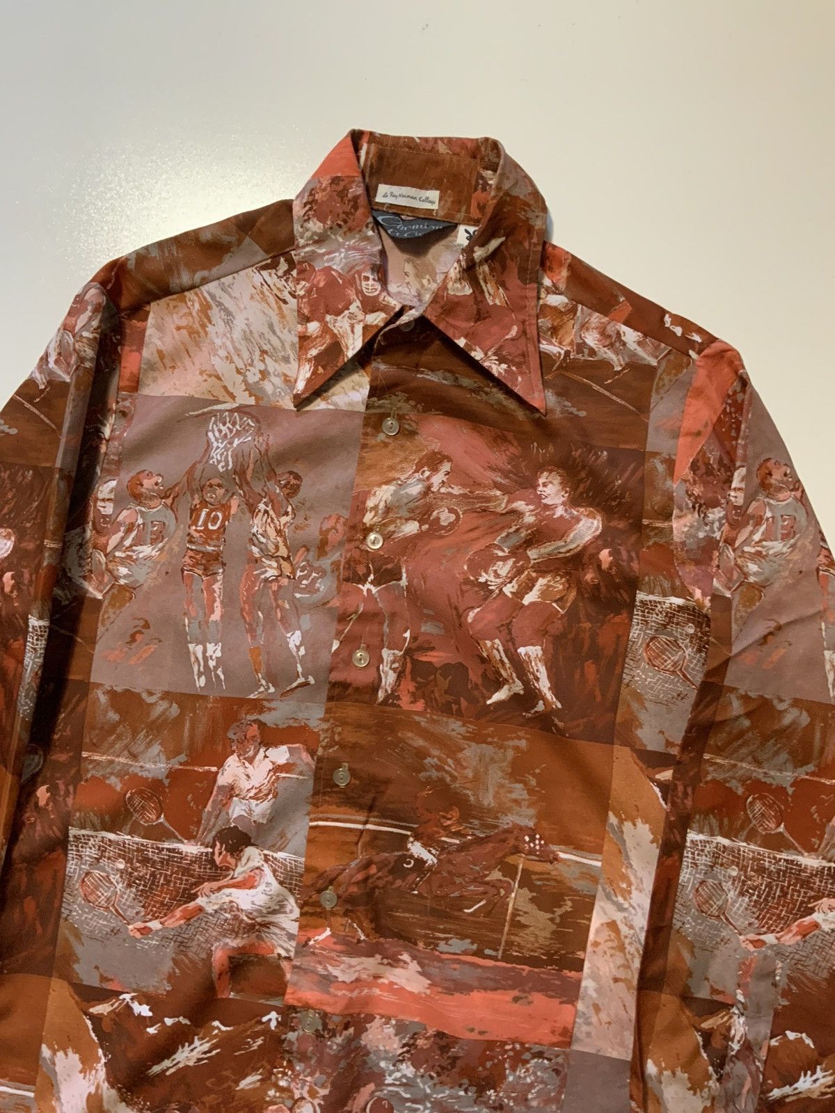 Playboy × Vintage Vintage 70s Chemise Et Cie Playboy Sports AOP Collage Shirt Size US S / EU 44-46 / 1 - 3 Thumbnail