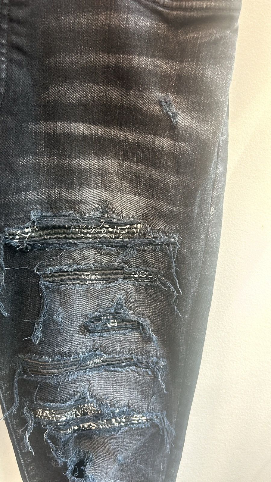Amiri Amiri mx1 black bandana jeans Size US 32 / EU 48 - 4 Thumbnail
