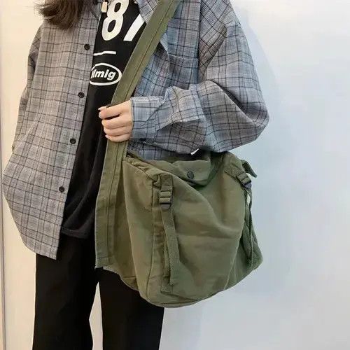 Green Style Crossbody Messenger Bag, Men's