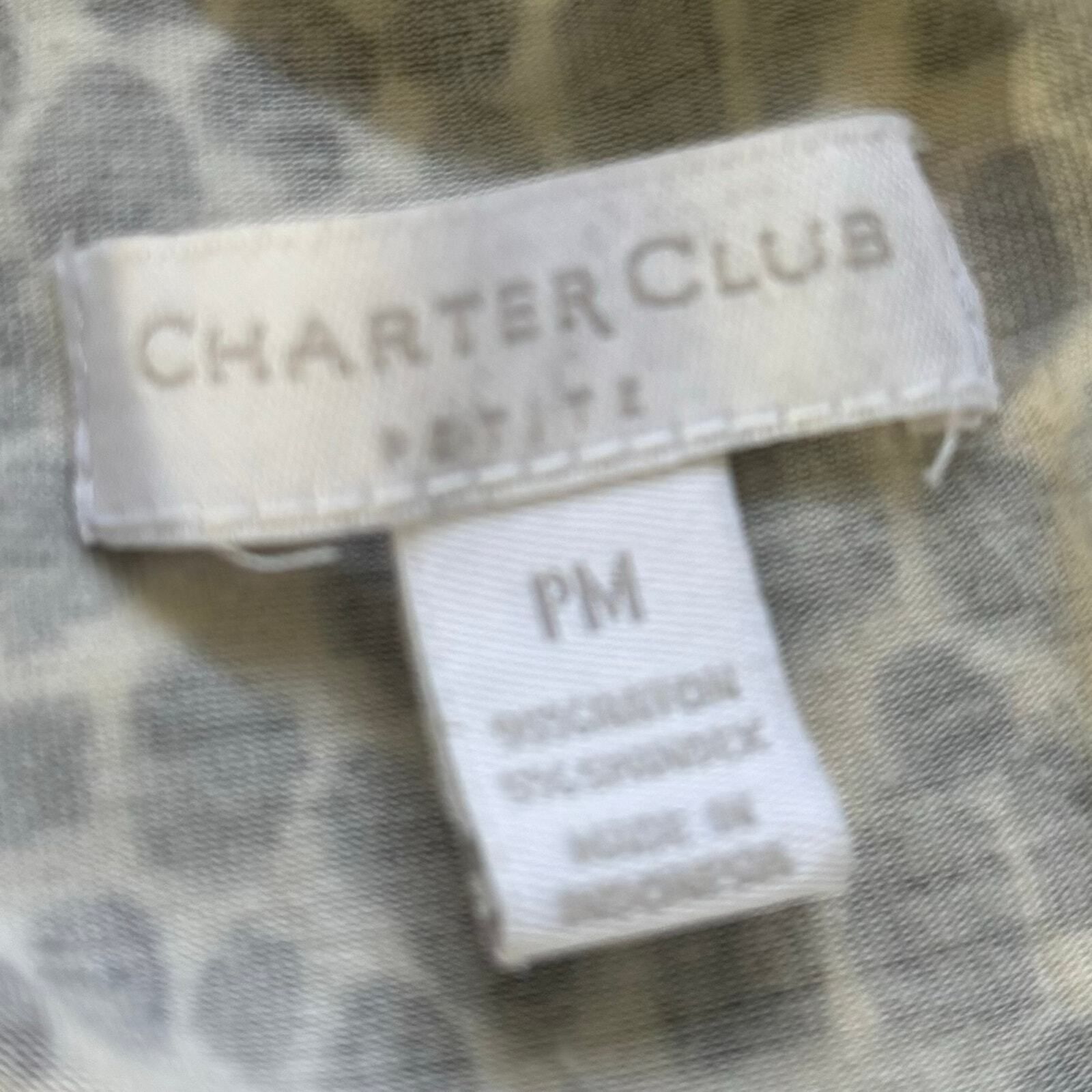 Other Charter Club Women's Blouse Petite Medium White Gray Abstrac Size M / US 6-8 / IT 42-44 - 18 Thumbnail