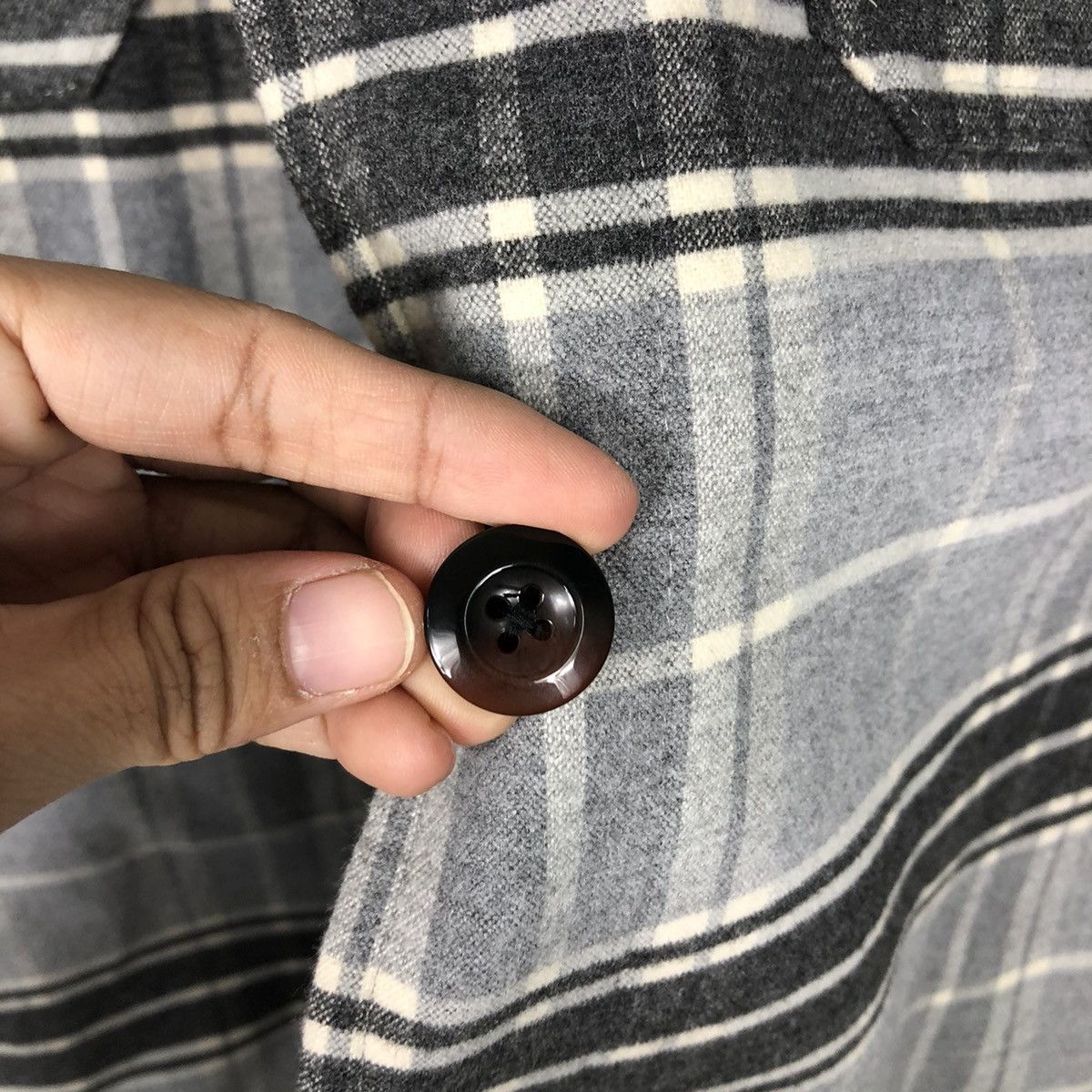 Japanese Brand × Vintage 📌Vintage Wool Button Jacket GU Japan Tartan Issey Miyake Size US L / EU 52-54 / 3 - 17 Thumbnail