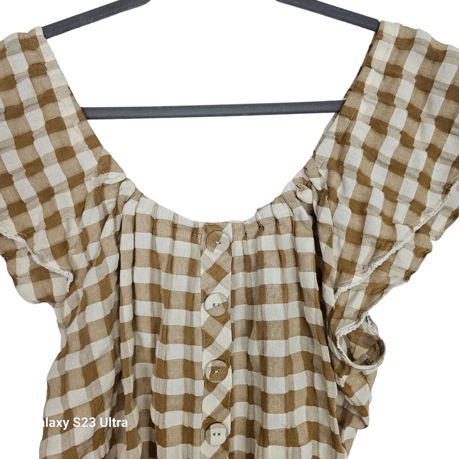 Jane's Addiction Matilda Jane Womens Annabelle Gingham Button Blouse L Preppy Size L / US 10 / IT 46 - 3 Thumbnail