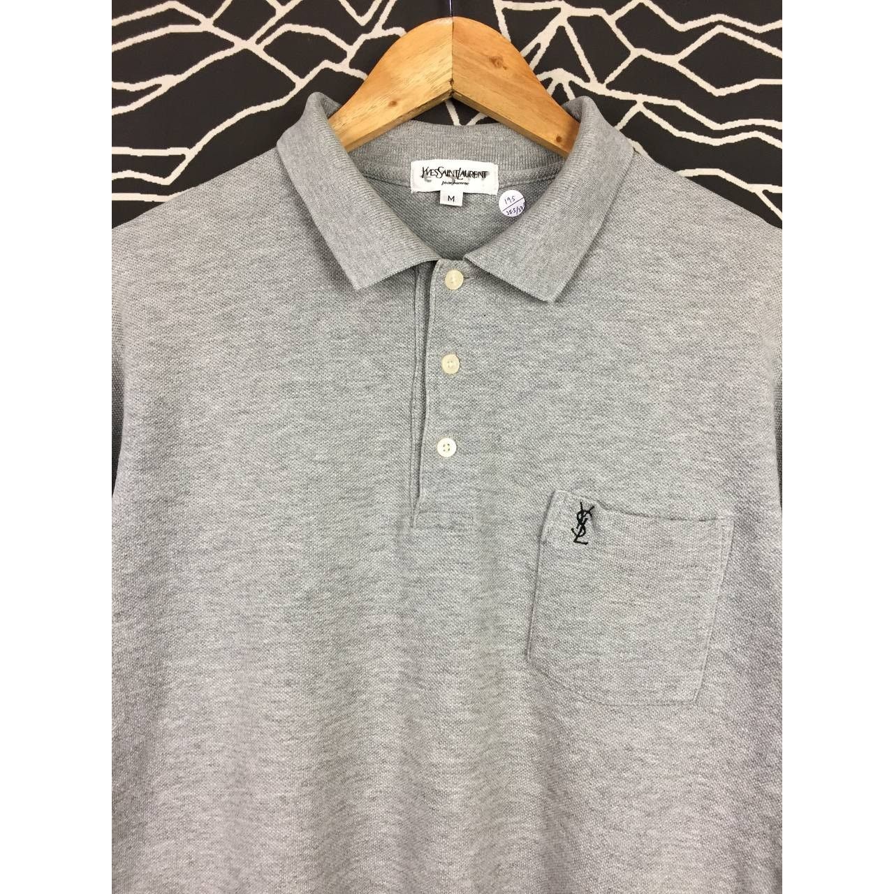 Yves Saint Laurent Vtg YSL Yves Saint Laurent Pour Homme Pocket Polo Tee Size US M / EU 48-50 / 2 - 3 Thumbnail