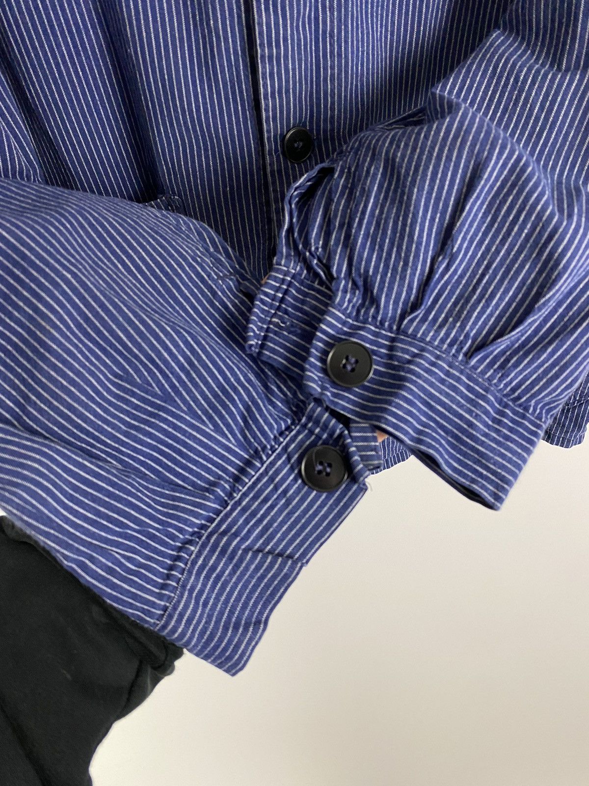 Vintage 90s Vintage Kempel Hickory Stripe Chore Work Over Shirt Size US S / EU 44-46 / 1 - 6 Thumbnail