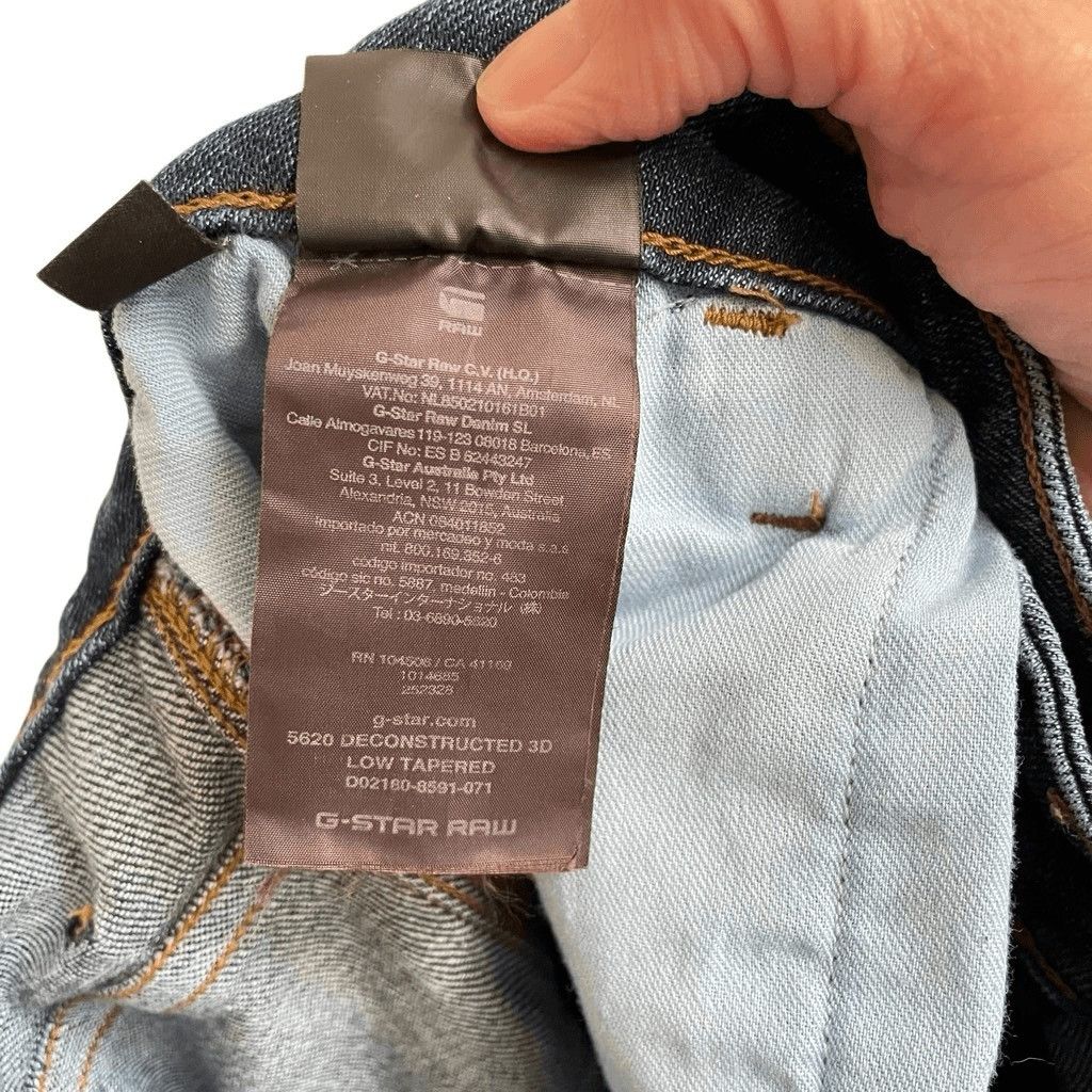 G-Star G-Star Raw 5620 Deconstructed 3D Denim Jeans men’s 34 low Size US 34 / EU 50 - 9 Thumbnail