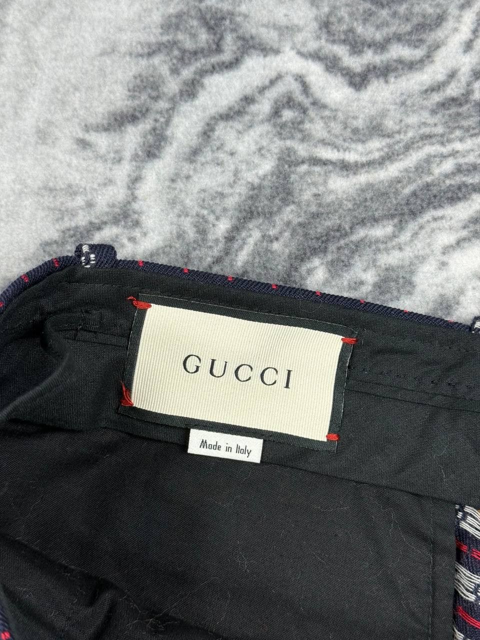 Gucci Сlassic Trousers Gucci Geometric-embroidered Wool-twill Size 28" / US 6 / IT 42 - 4 Thumbnail