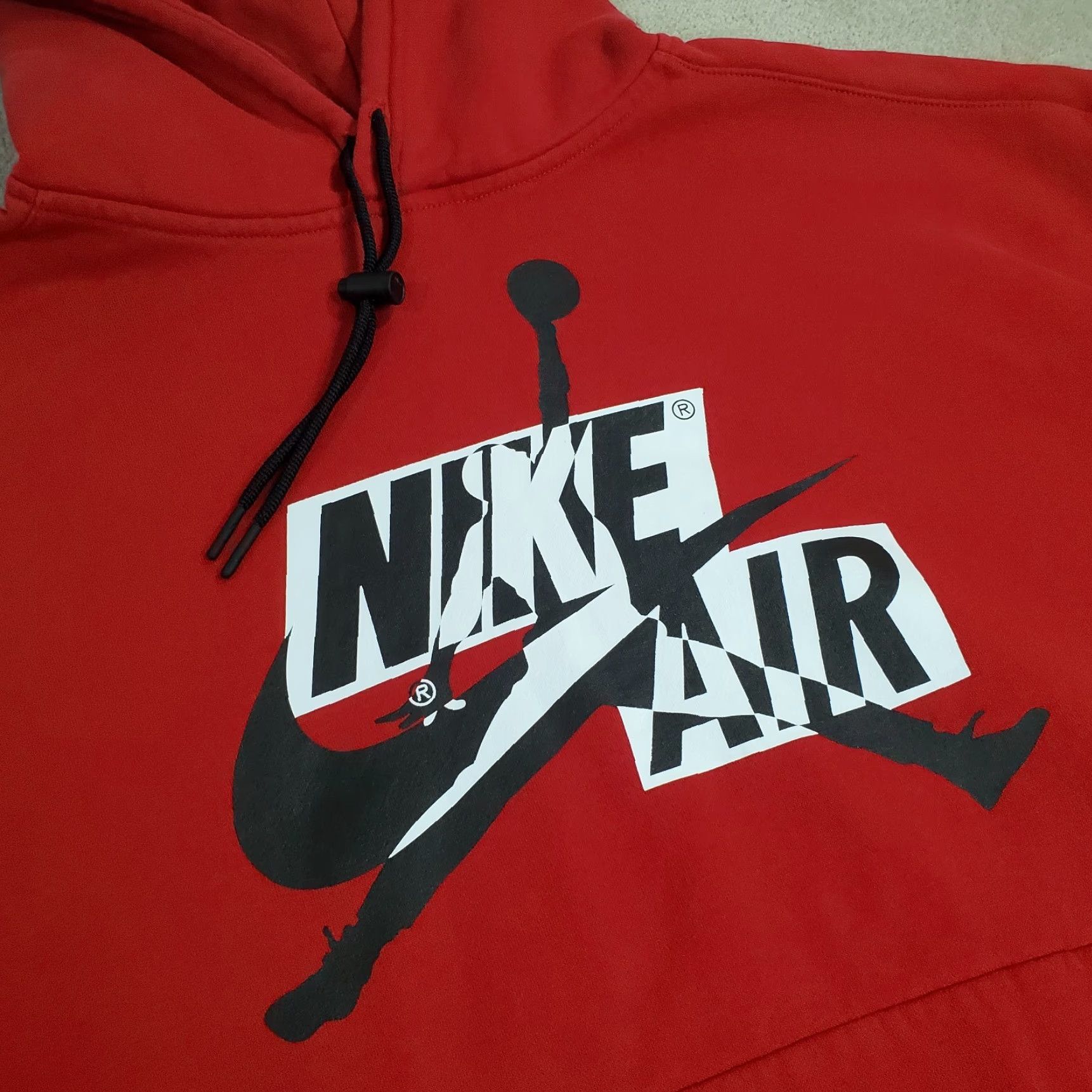 Jordan Brand Nike Jordan Hoodie Mens L Red Graphic Jumpman Classic Fleece CK6737 688 Pullover Cotton Blend Vintage No Size US L / EU 52-54 / 3 - 2 Thumbnail