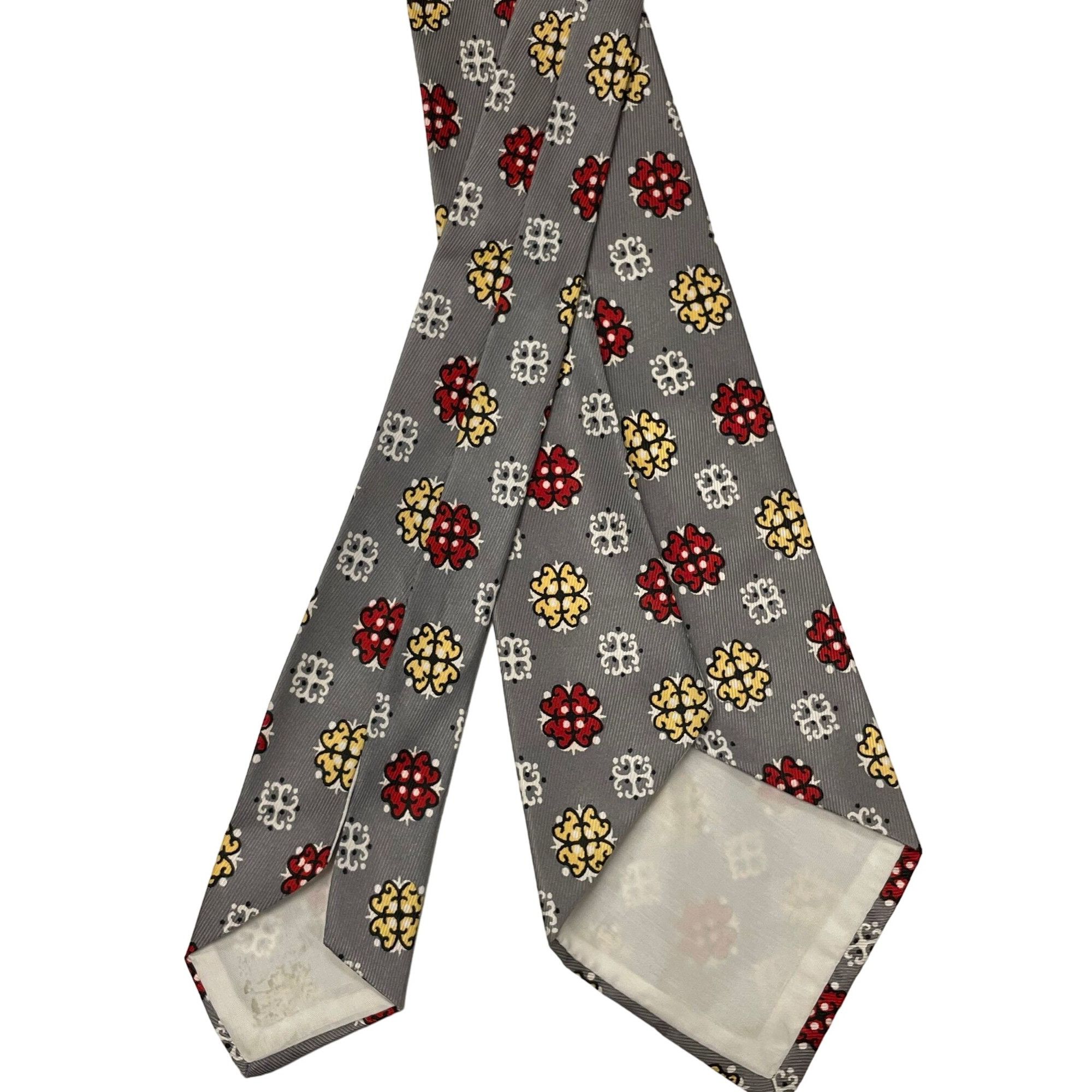 Other Vtg Silver ROCKABILLY SWING Red ATOMIC Geometric Tie Size ONE SIZE - 2 Thumbnail