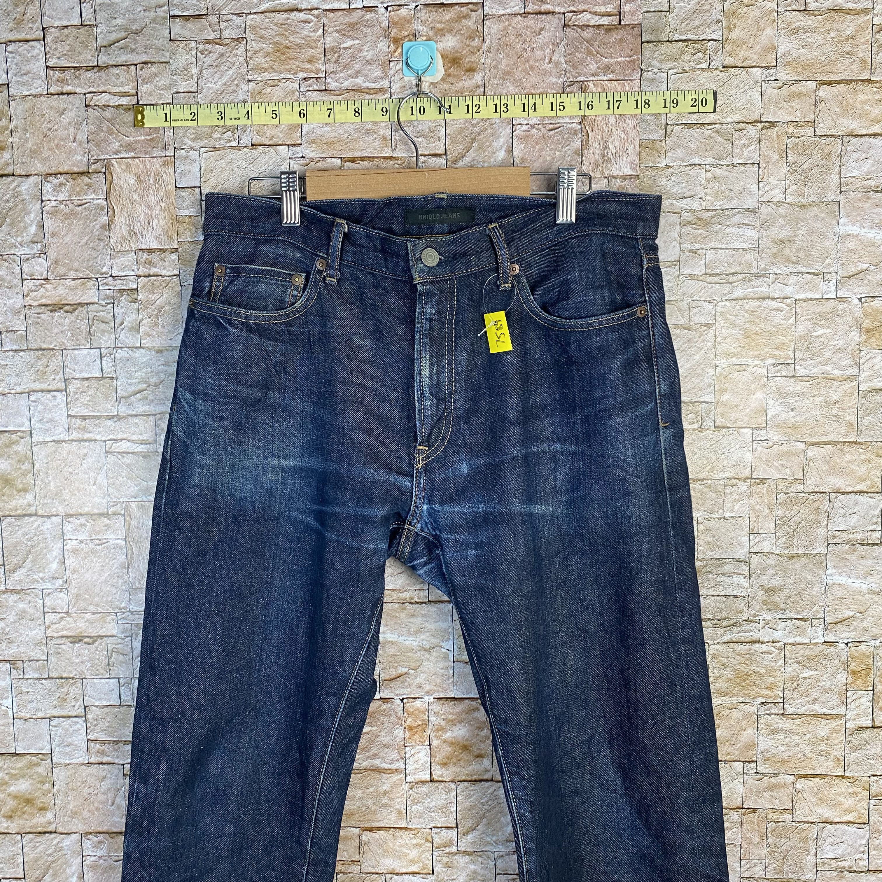 Japanese Brand Uniqlo blue selvedge vintage Denim Pants #7567 Size US 31 - 2 Thumbnail