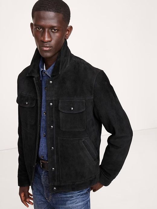 Banana Republic Suede Trucker Jacket Size US S / EU 44-46 / 1 - 5 Thumbnail