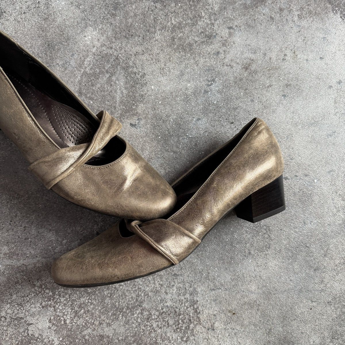 If Six Was Nine Avant Garde Vintage Real Faded Leather Heel Flat Boots Size US 9 / IT 39 - 5 Thumbnail