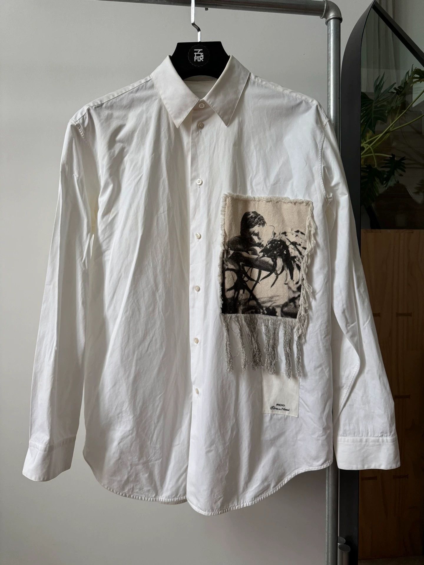 Jil Sander JIL SANDER Portrait Sticker Loose Shirt Jacket Size US L / EU 52-54 / 3 - 1 Thumbnail