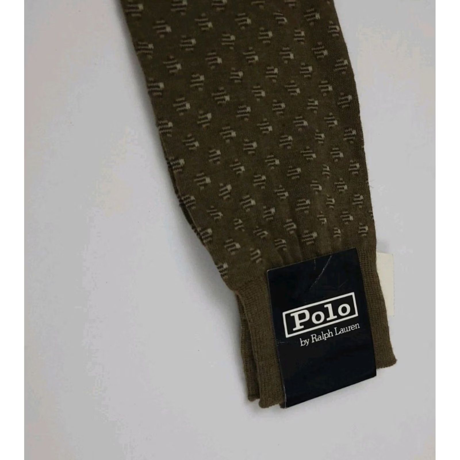 Polo Ralph Lauren VINTAGE Polo Ralph Lauren Socks Dress Socks 10-13 Beige Wool Cotton Blend Pattern Deadstock NWT RL Mens Size US M / EU 48-50 / 2 - 3 Thumbnail