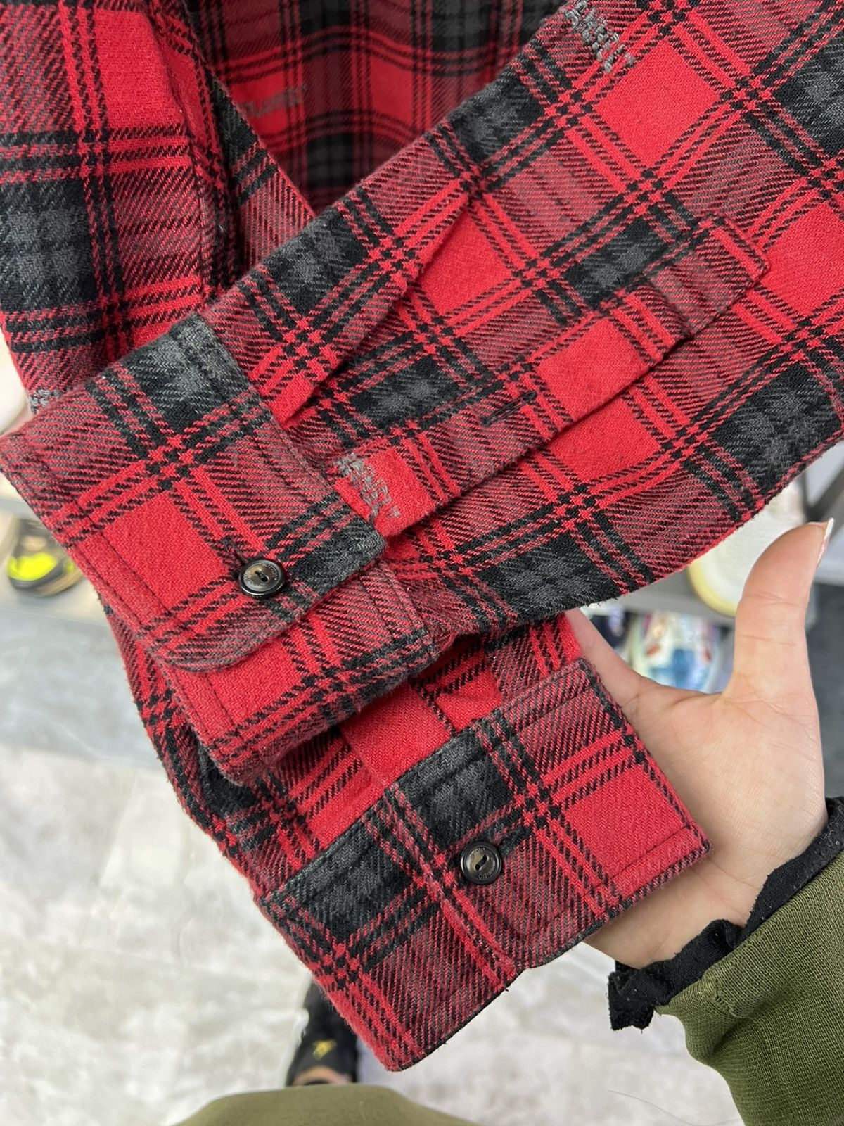 Off-White Offwhite Red Flannel Button Up Size US M / EU 48-50 / 2 - 5 Thumbnail