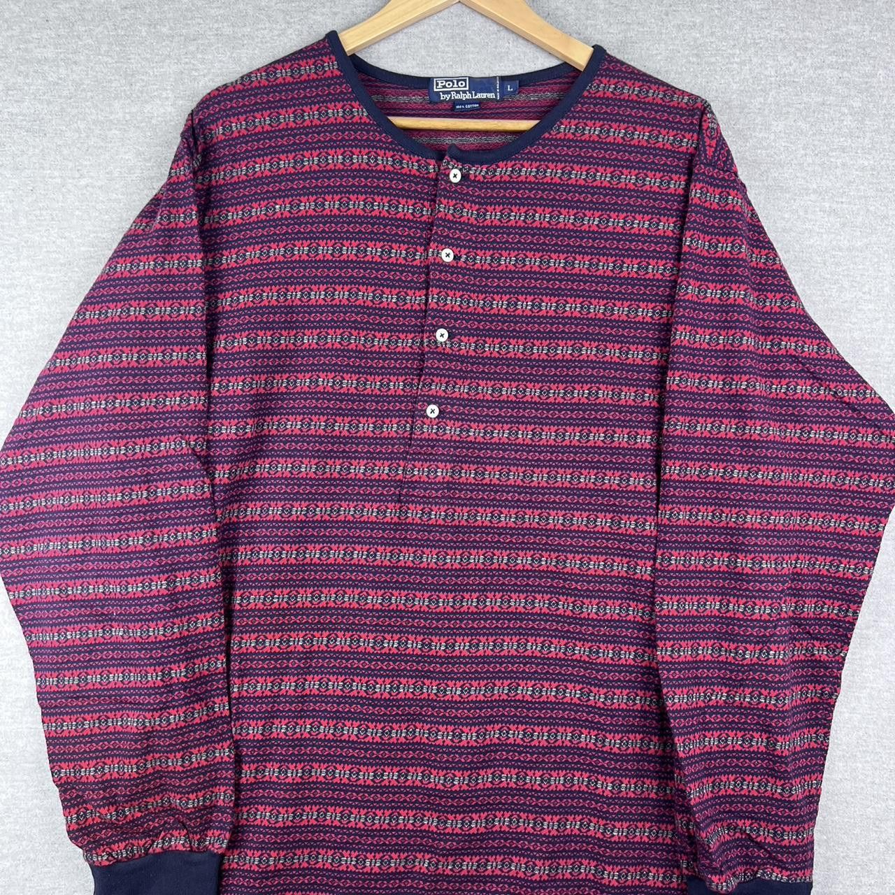 Polo Ralph Lauren Polo by Ralph Lauren Scandinavian Large Henley USA Icelandic Size US L / EU 52-54 / 3 - 3 Thumbnail