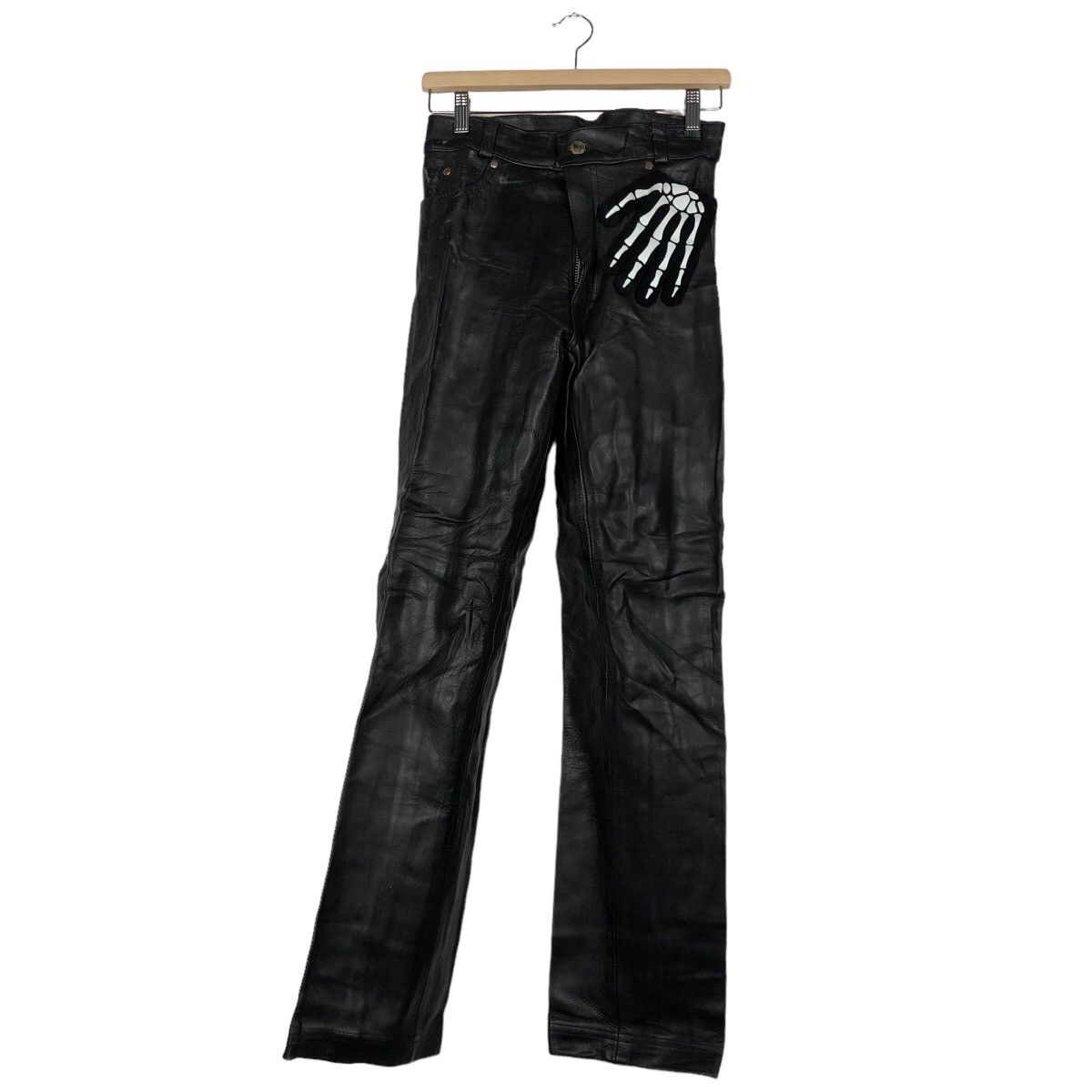 Toyo Enterprises ☄️True Vintage 1940 Leather Pants Military Army Work Size US 28 / EU 44 - 2 Thumbnail